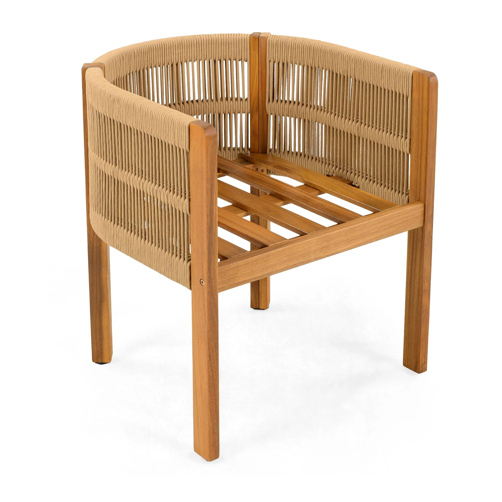 Outdoor Dining Chairs With Rope Handles (Set of 2) - Image 4