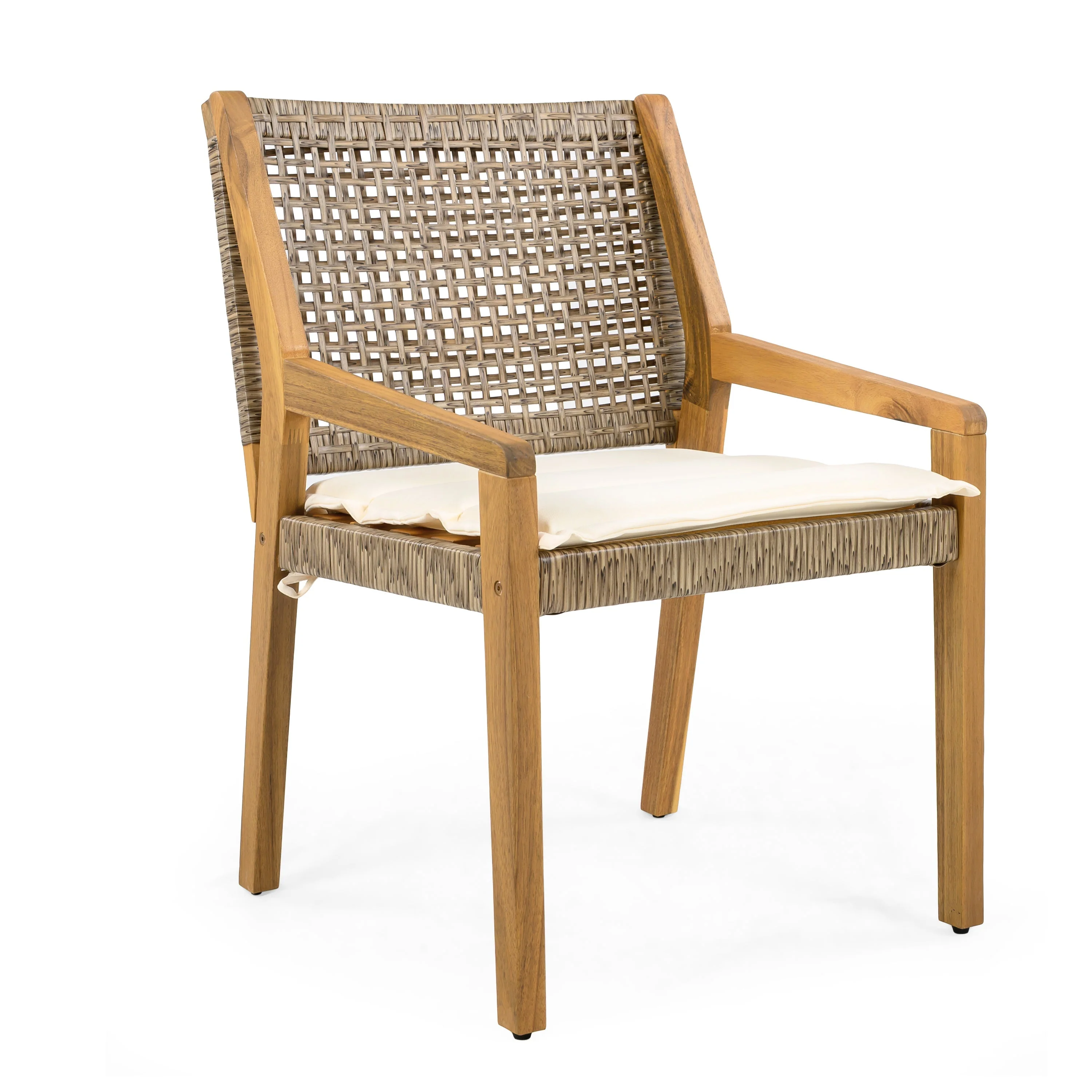 Outdoor Dining Set – Acacia Wood Hermosa Table & Wicker Chairs - Image 13