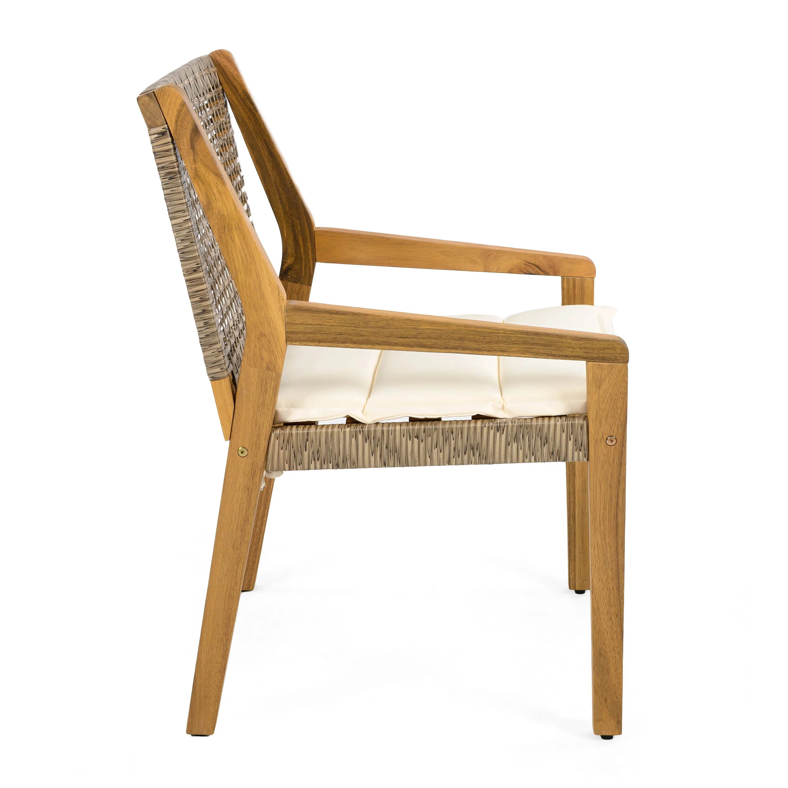 Outdoor Dining Set – Acacia Wood Hermosa Table & Wicker Chairs - Image 15