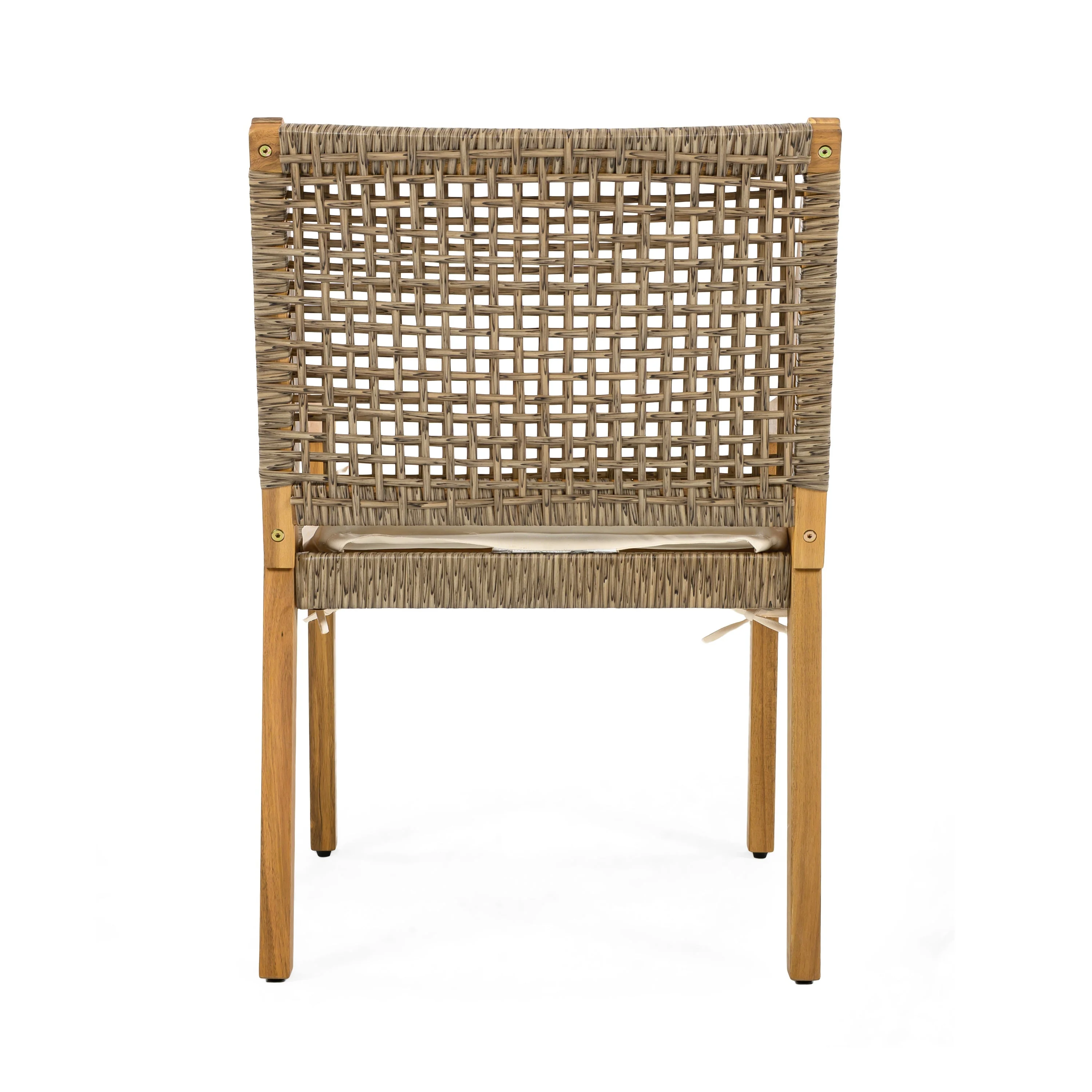 Outdoor Dining Set – Acacia Wood Hermosa Table & Wicker Chairs - Image 16