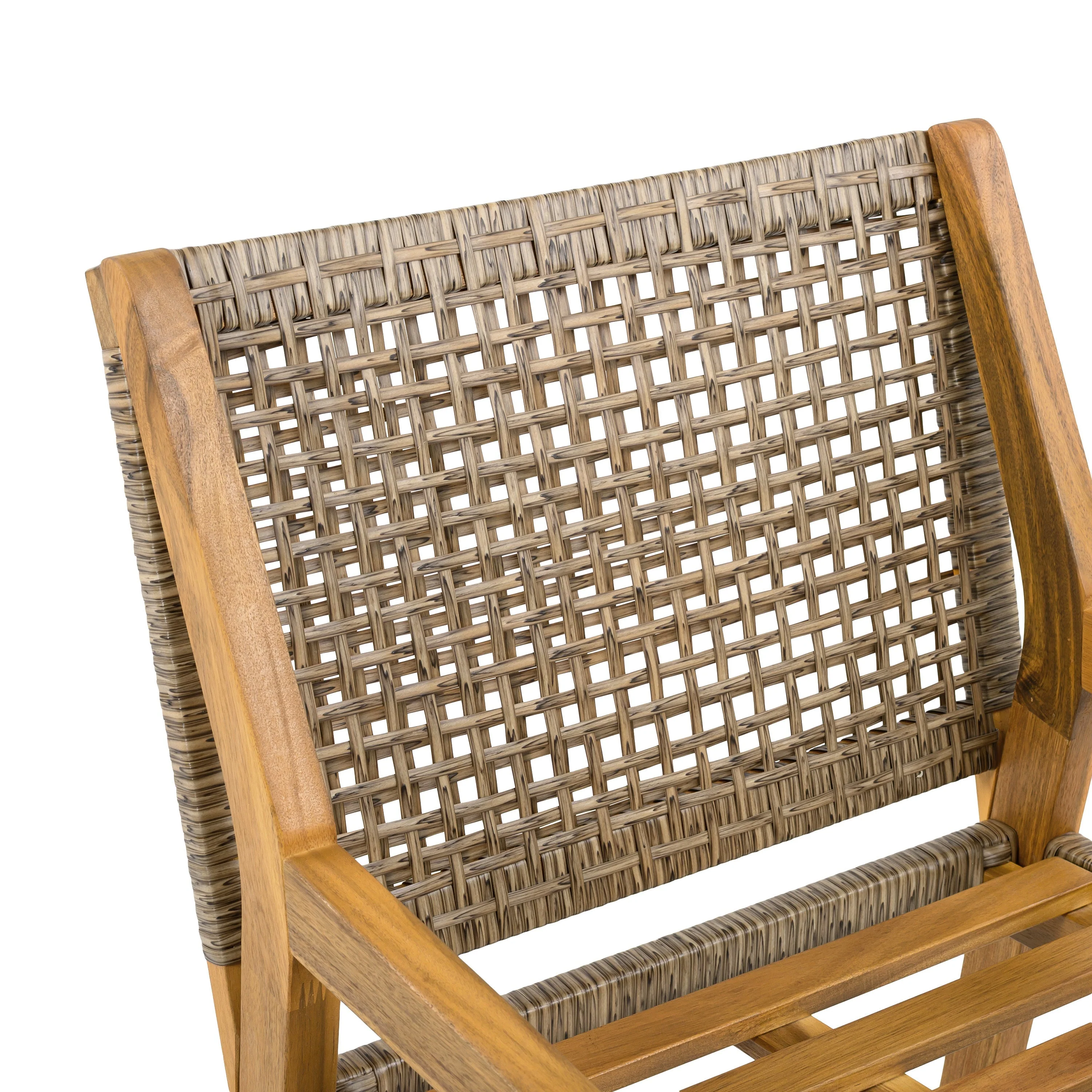 Outdoor Dining Set – Acacia Wood Hermosa Table & Wicker Chairs - Image 18