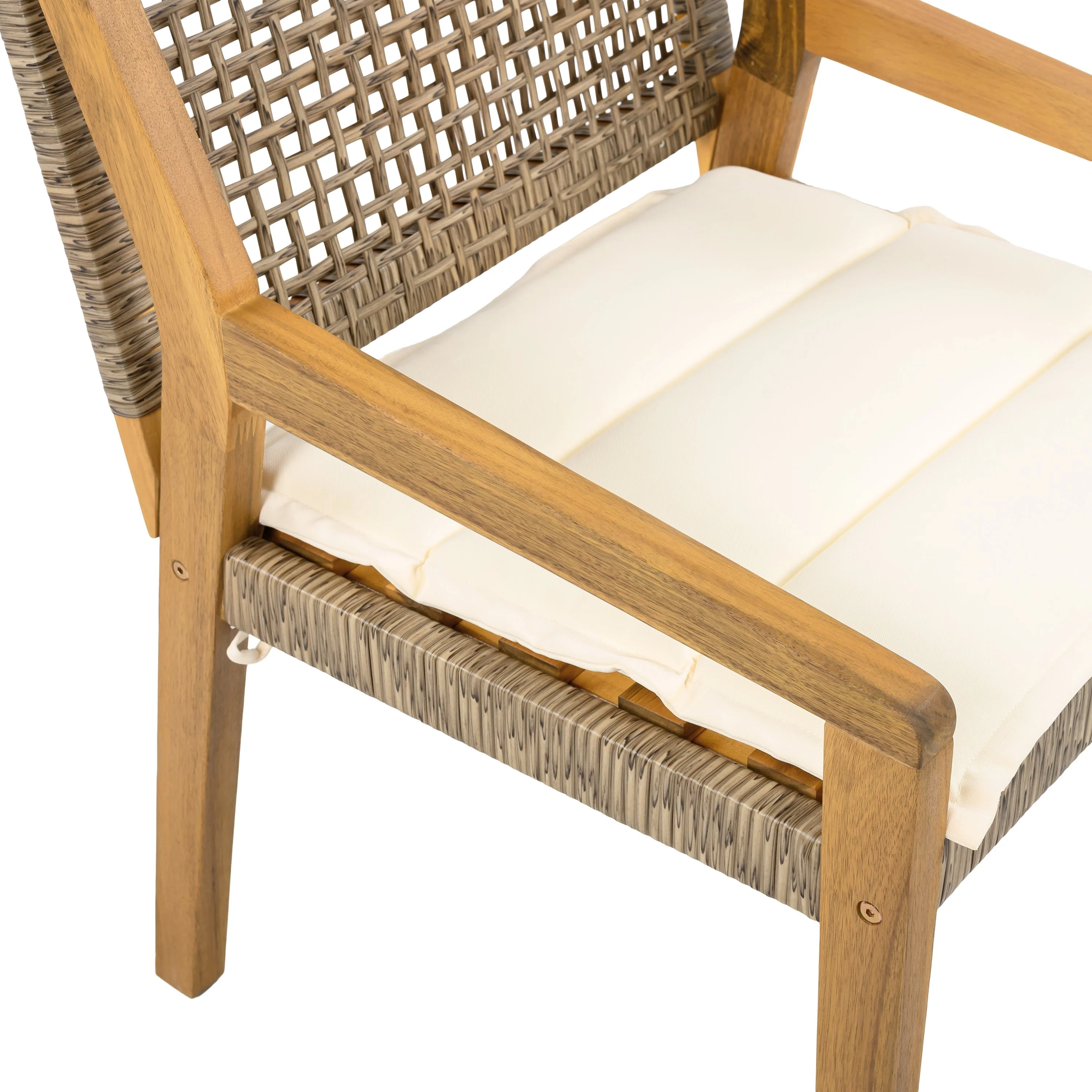 Outdoor Dining Set – Acacia Wood Hermosa Table & Wicker Chairs - Image 19