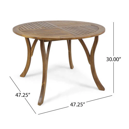 Outdoor Dining Set – Acacia Wood Hermosa Table & Wicker Chairs - Image 3