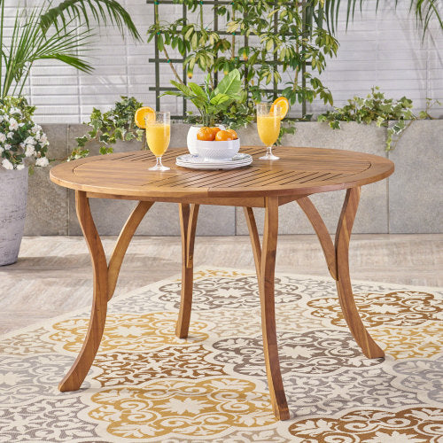 Outdoor Dining Set – Acacia Wood Hermosa Table & Wicker Chairs - Image 8