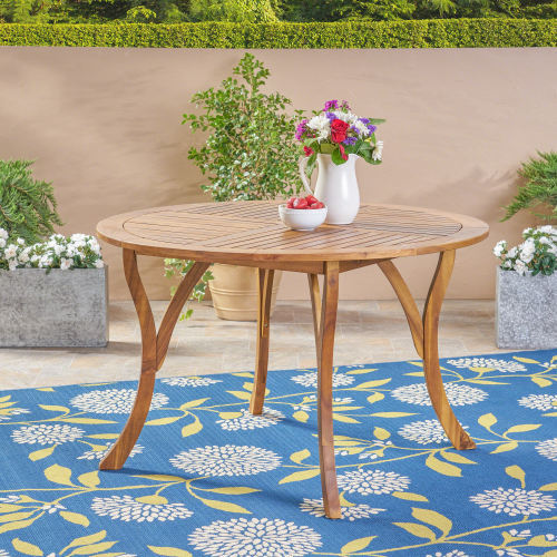 Outdoor Dining Set – Acacia Wood Hermosa Table & Wicker Chairs - Image 9