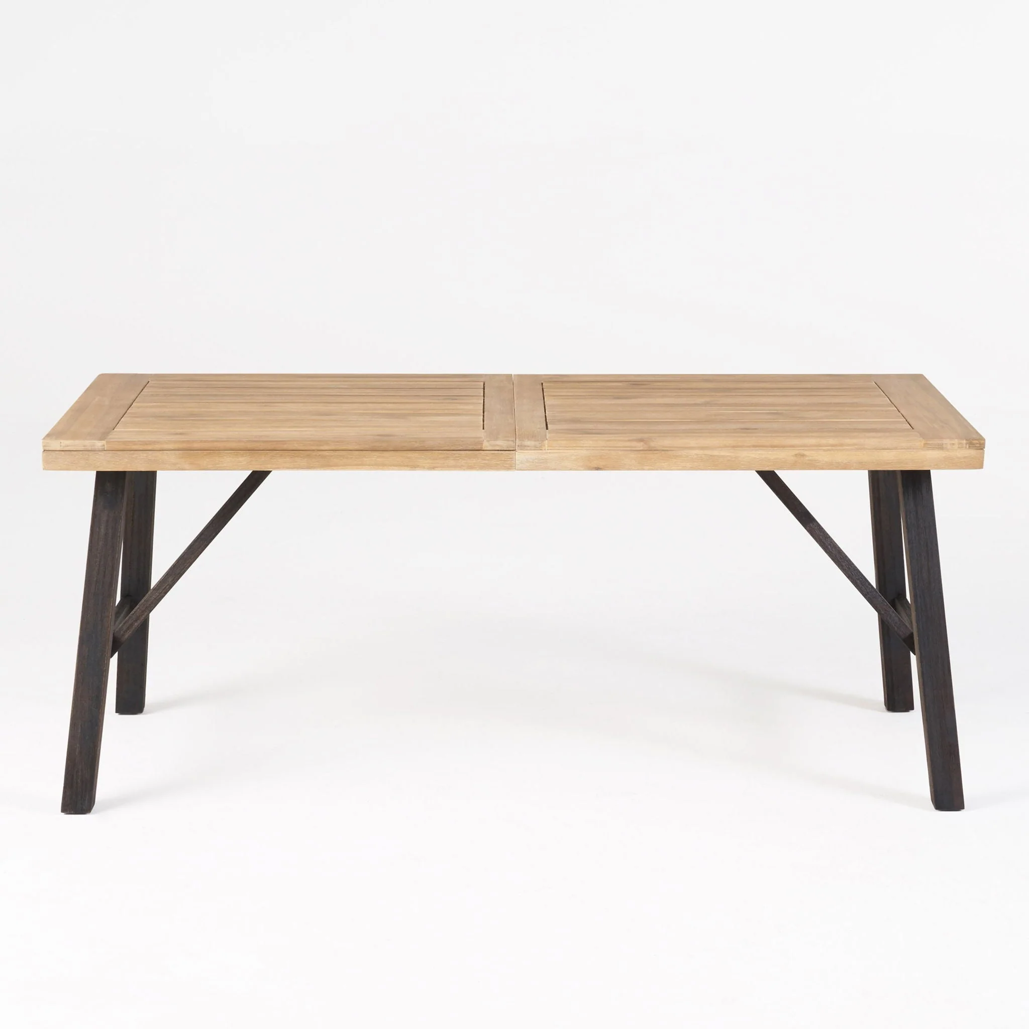 Outdoor Dining Set With 2 Bench And 1 Dining Table - Light Brown - Image 4