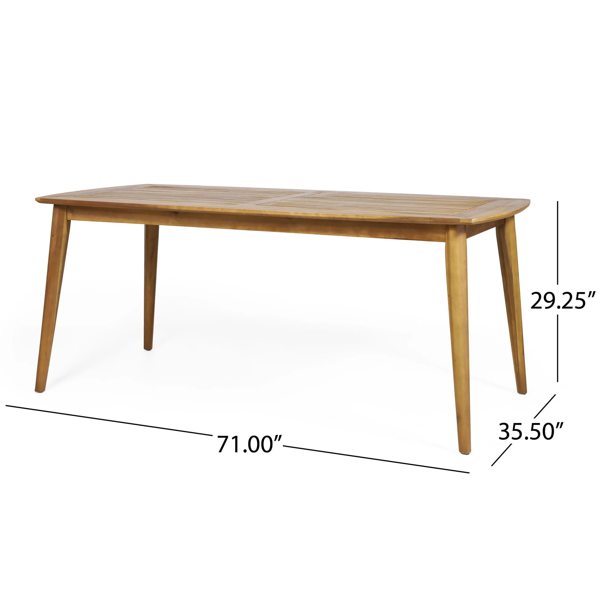 Outdoor Dining Table With Frame - Teak - Image 3