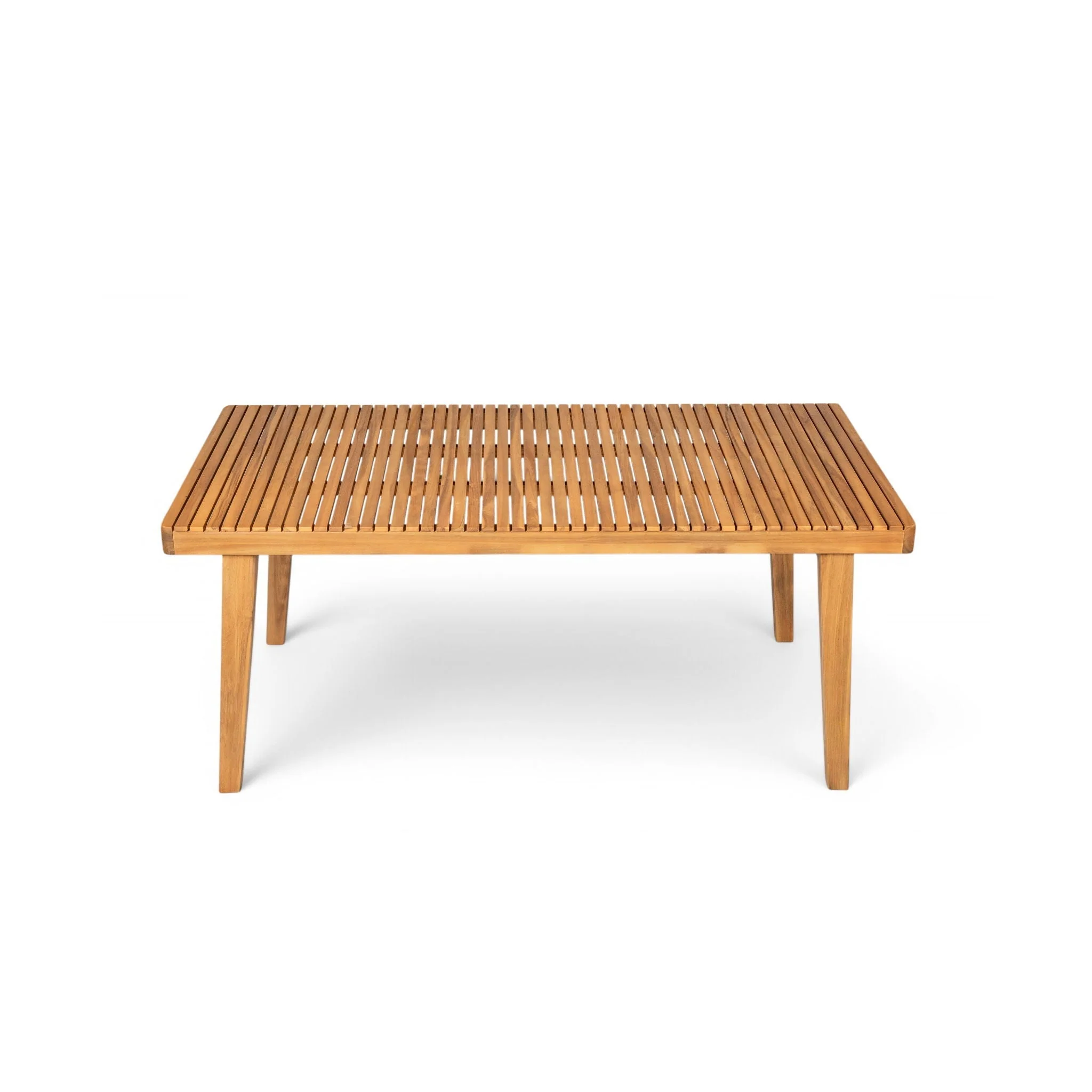 Outdoor Dining Table With Slatted Top, Ideal For Patio - Image 2