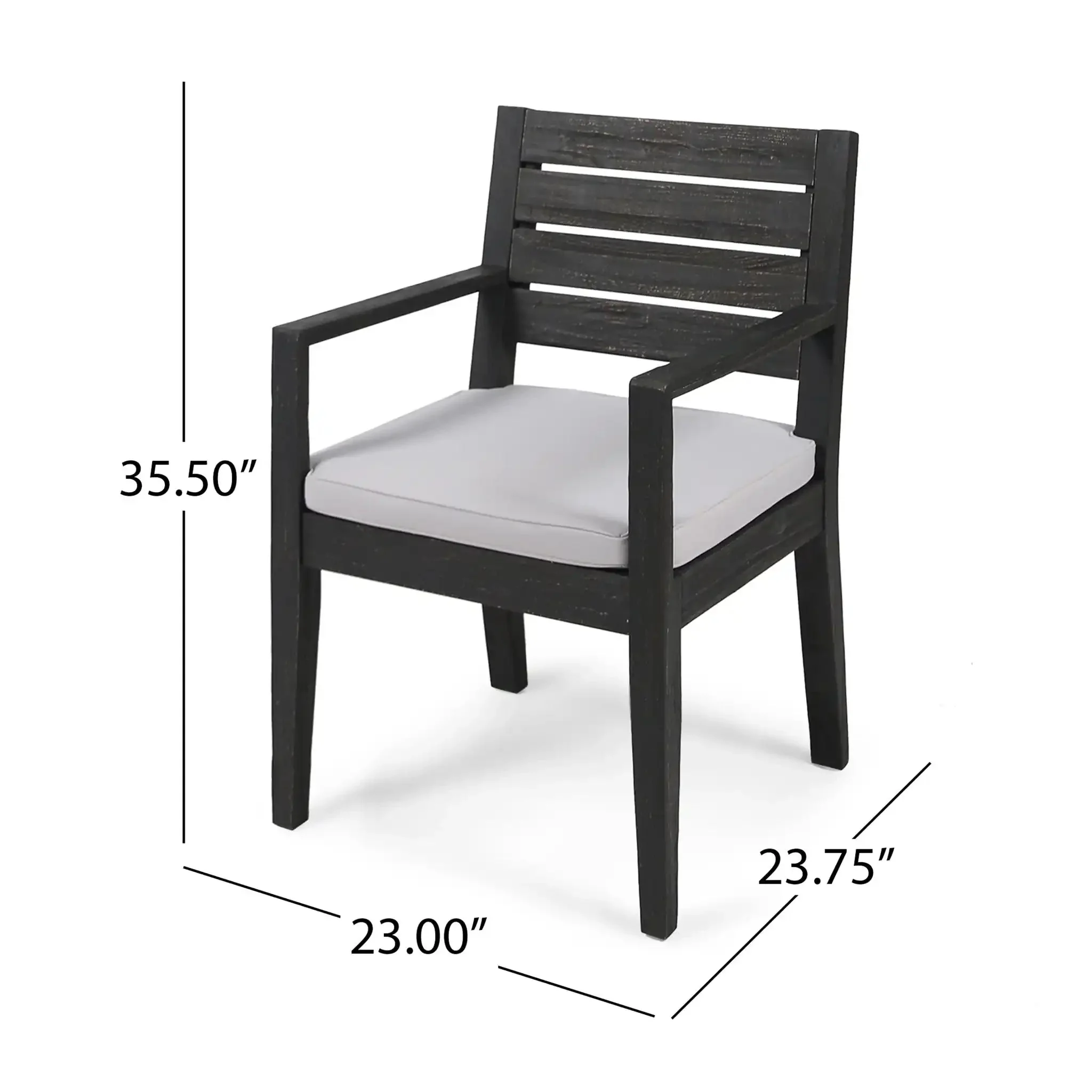 Outdoor Elegant Design Dining Chair (Set of 2) - Image 3