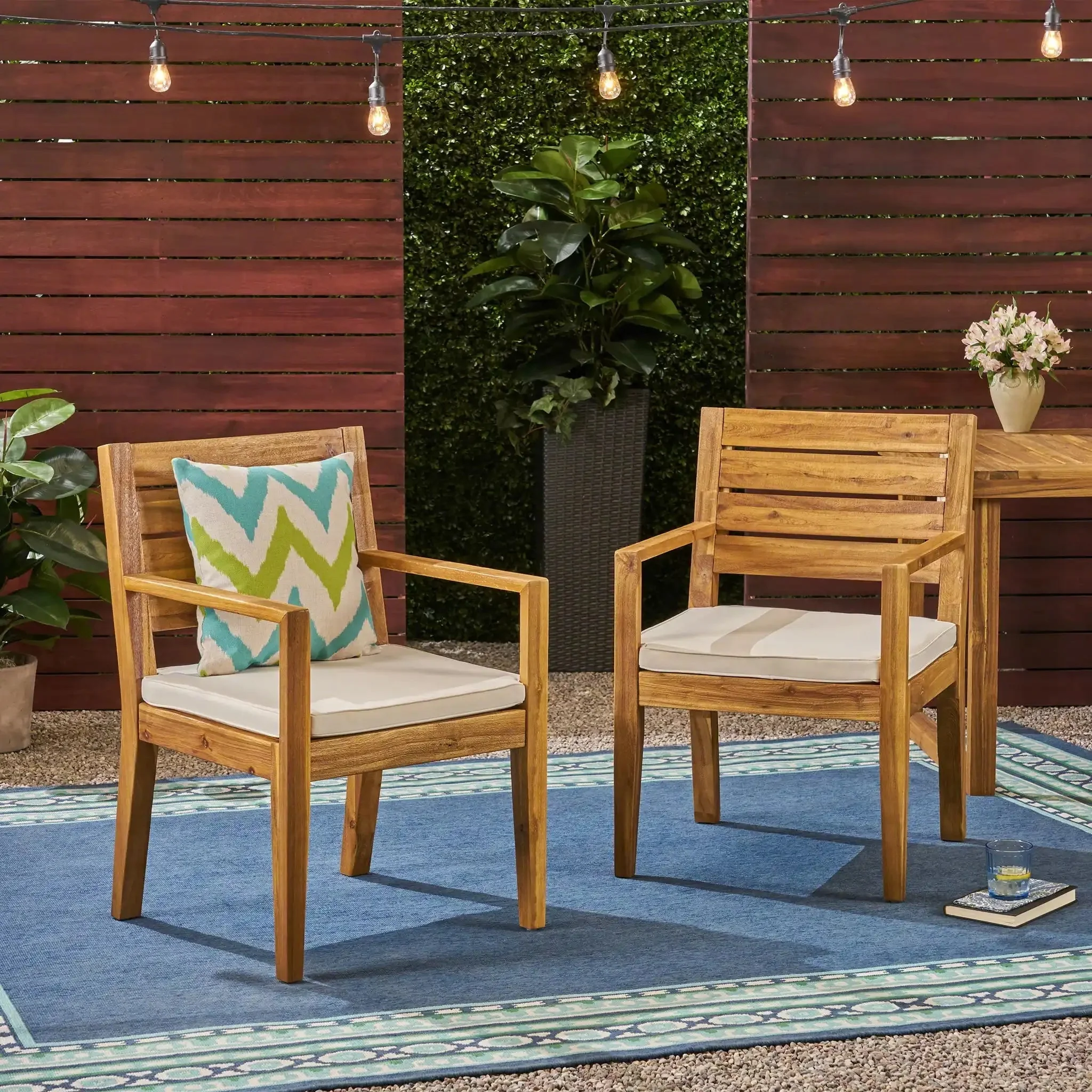 Outdoor Elegant Design Dining Chair (Set of 2) - Image 4