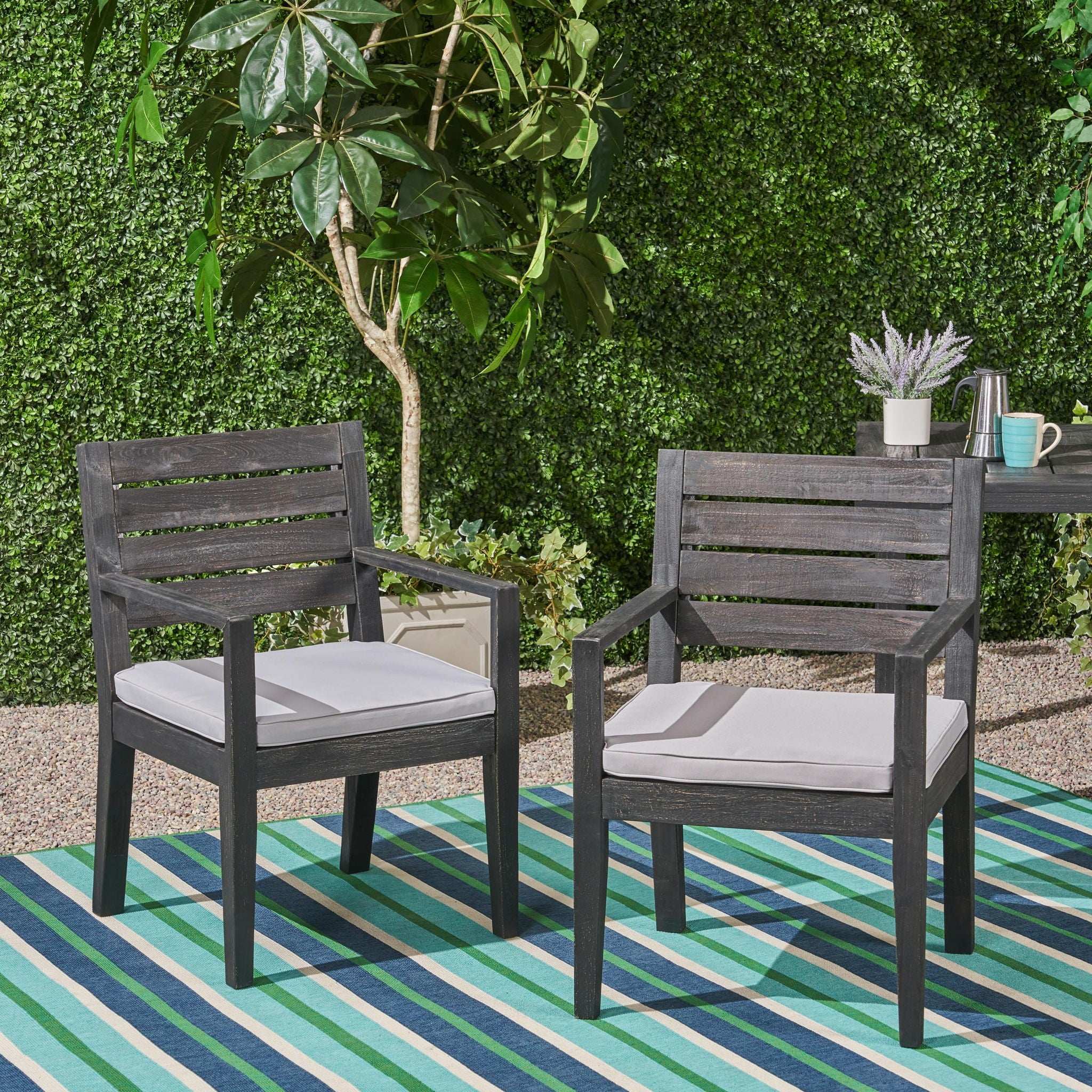 Outdoor Elegant Design Dining Chair (Set of 2) - Image 5