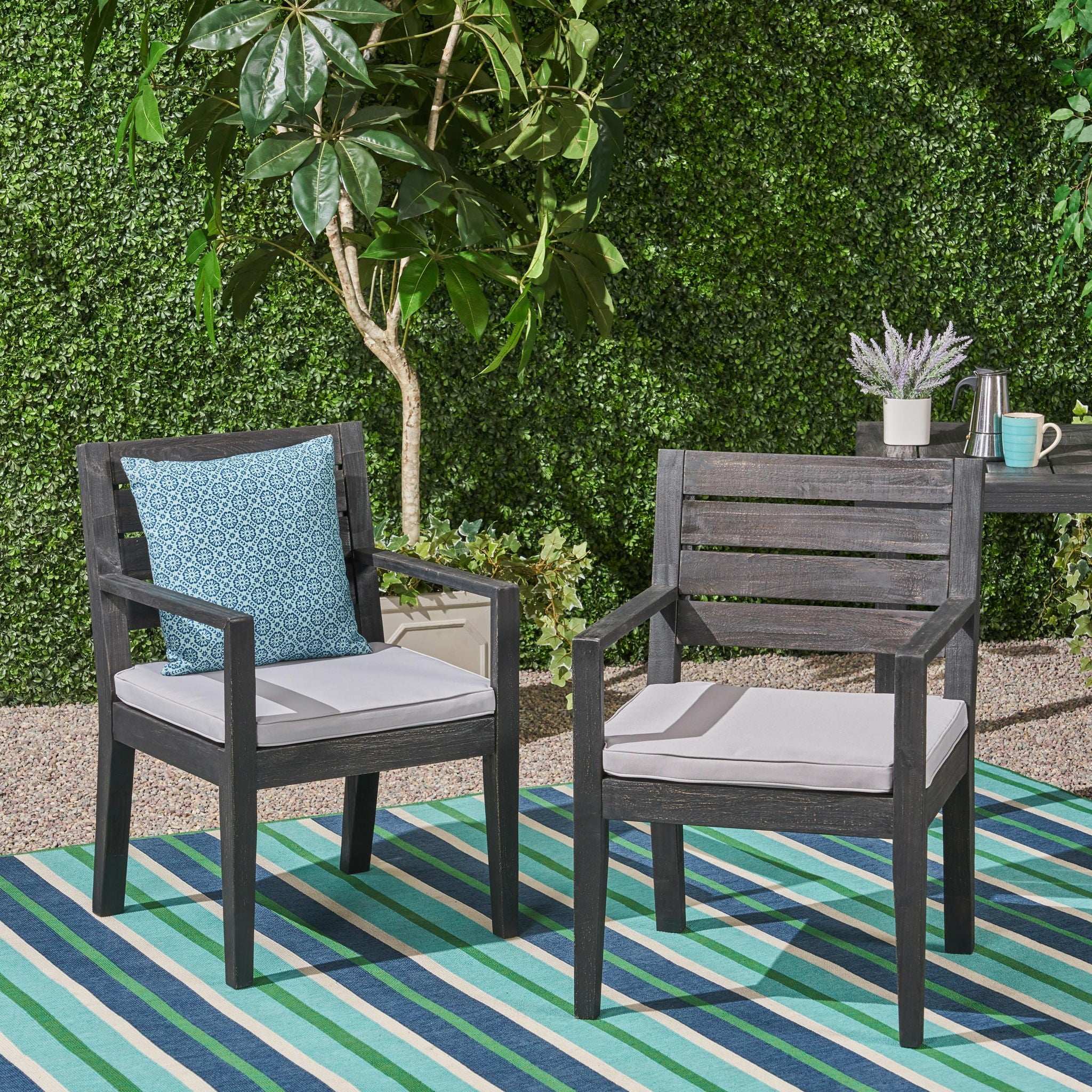 Outdoor Elegant Design Dining Chair (Set of 2) - Image 6