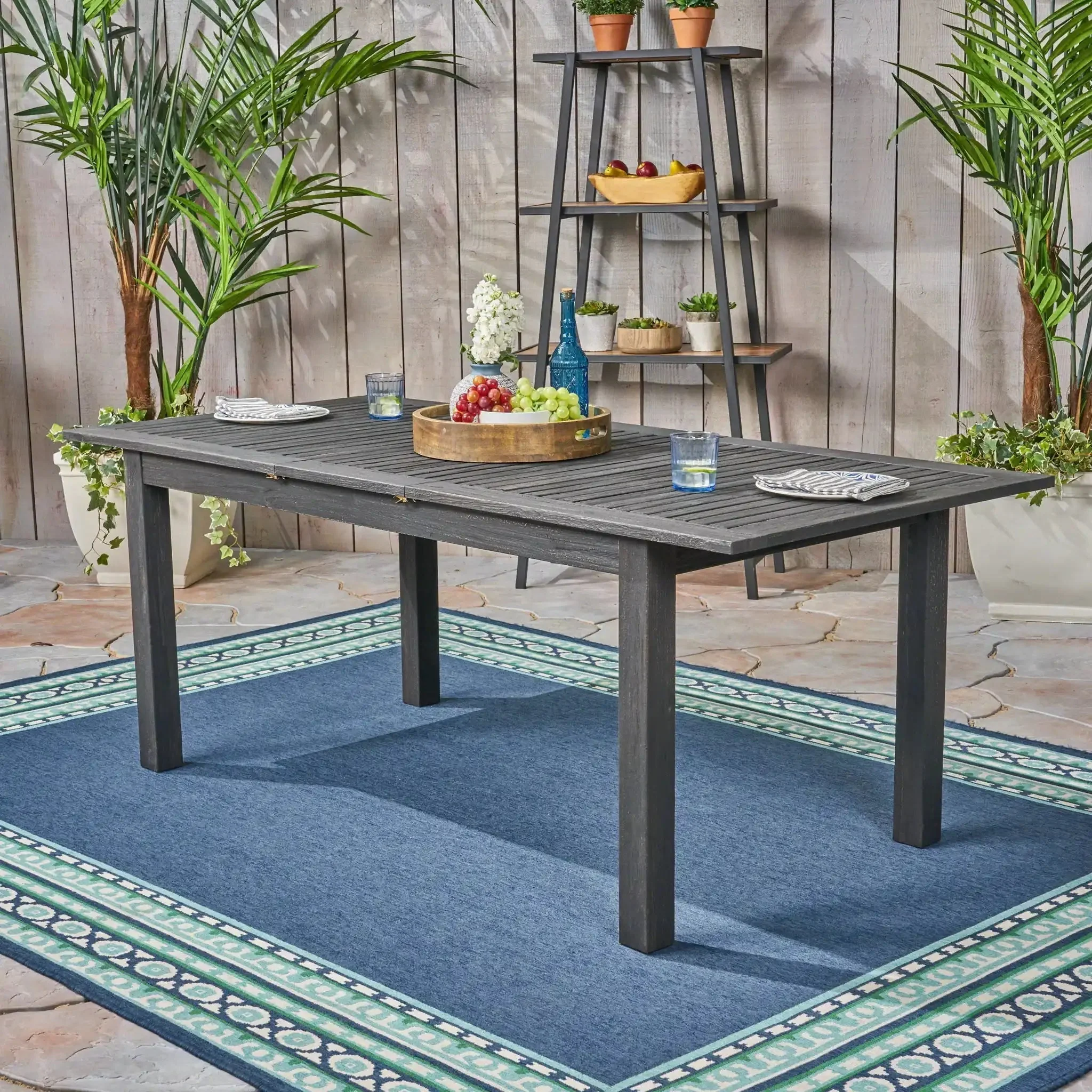 Outdoor Expandable Dining Table With Square Legs - Image 6