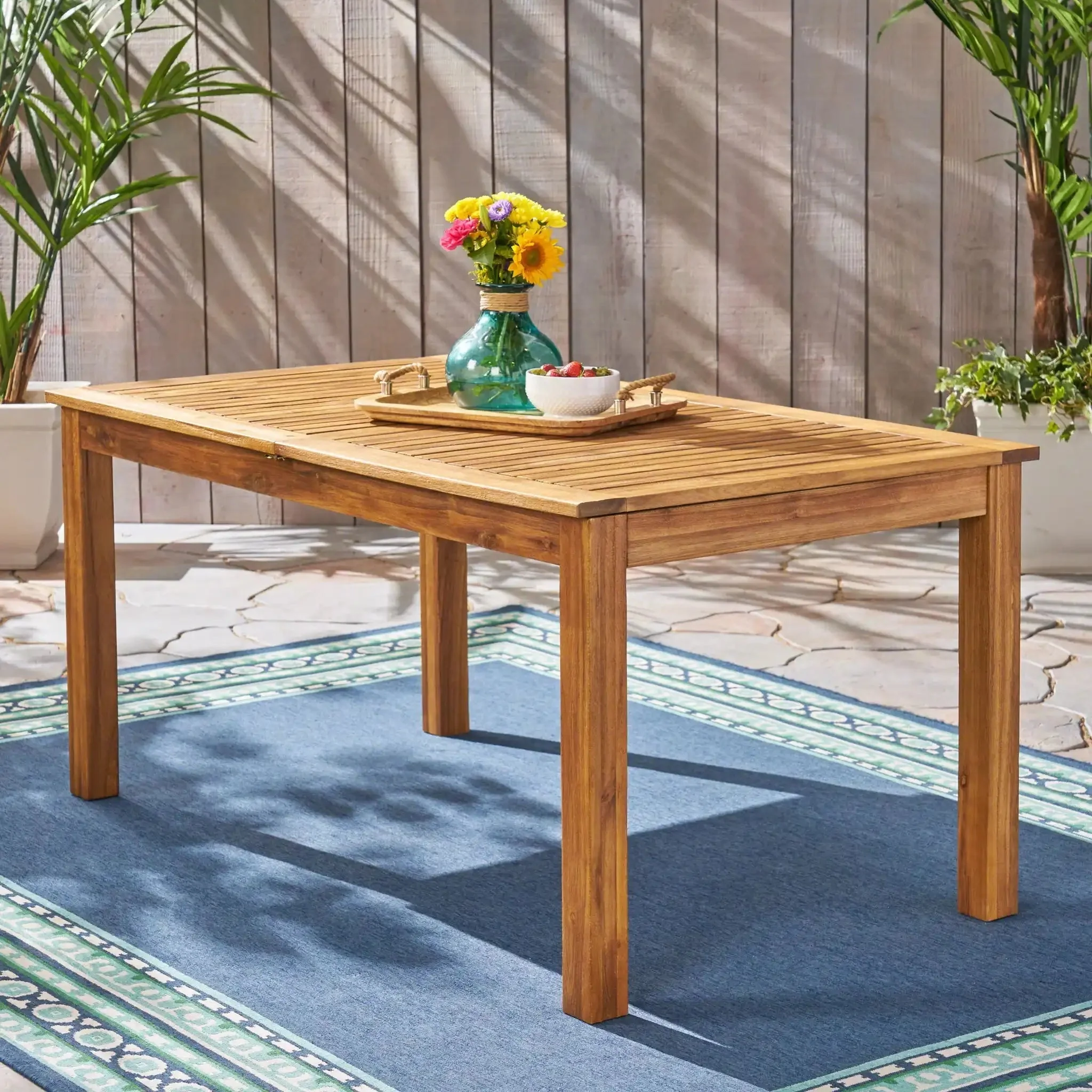 Outdoor Expandable Dining Table With Square Legs - Image 8