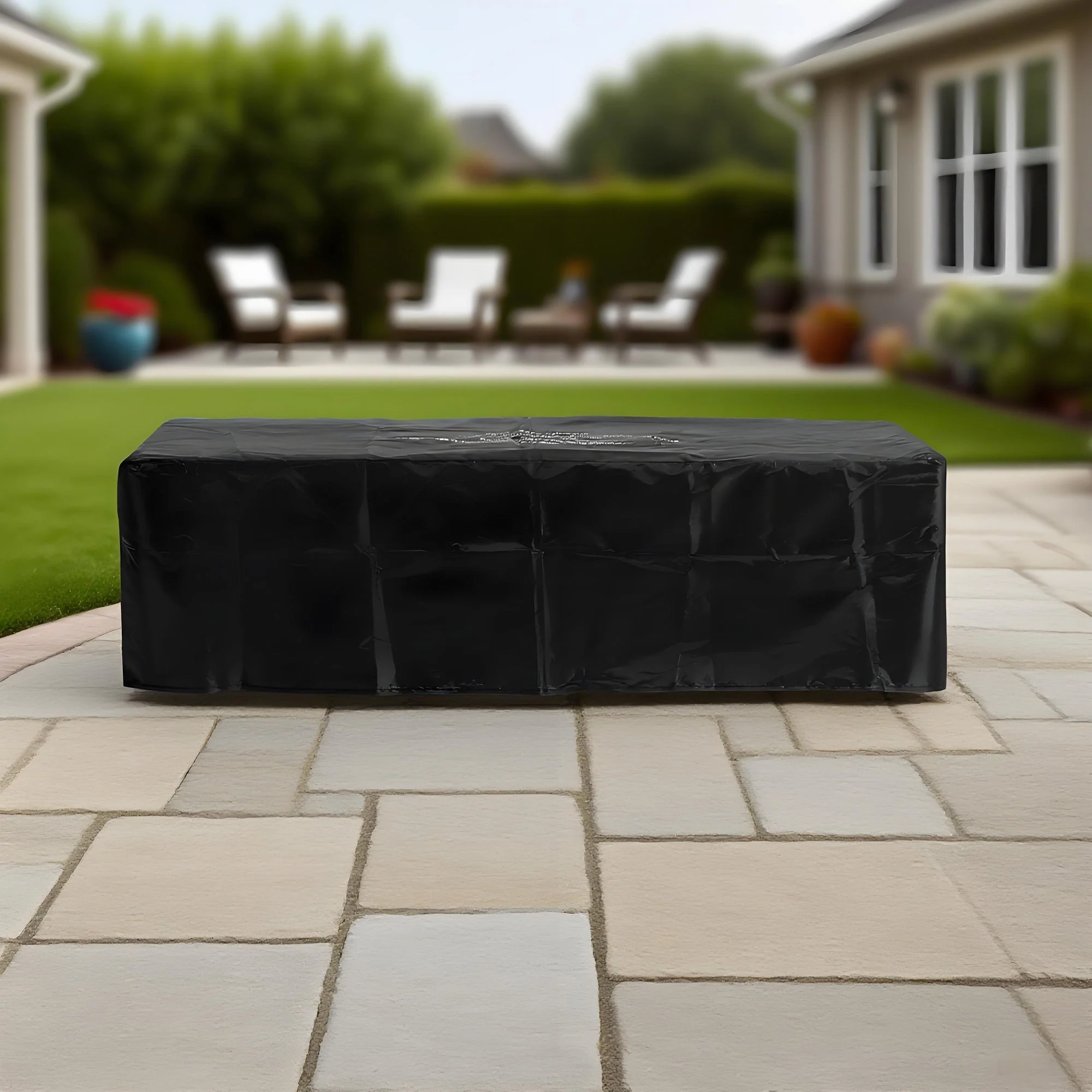 Outdoor Firepit Table 48 x 24 Inch Rectangle Fire Pit Table - Image 7