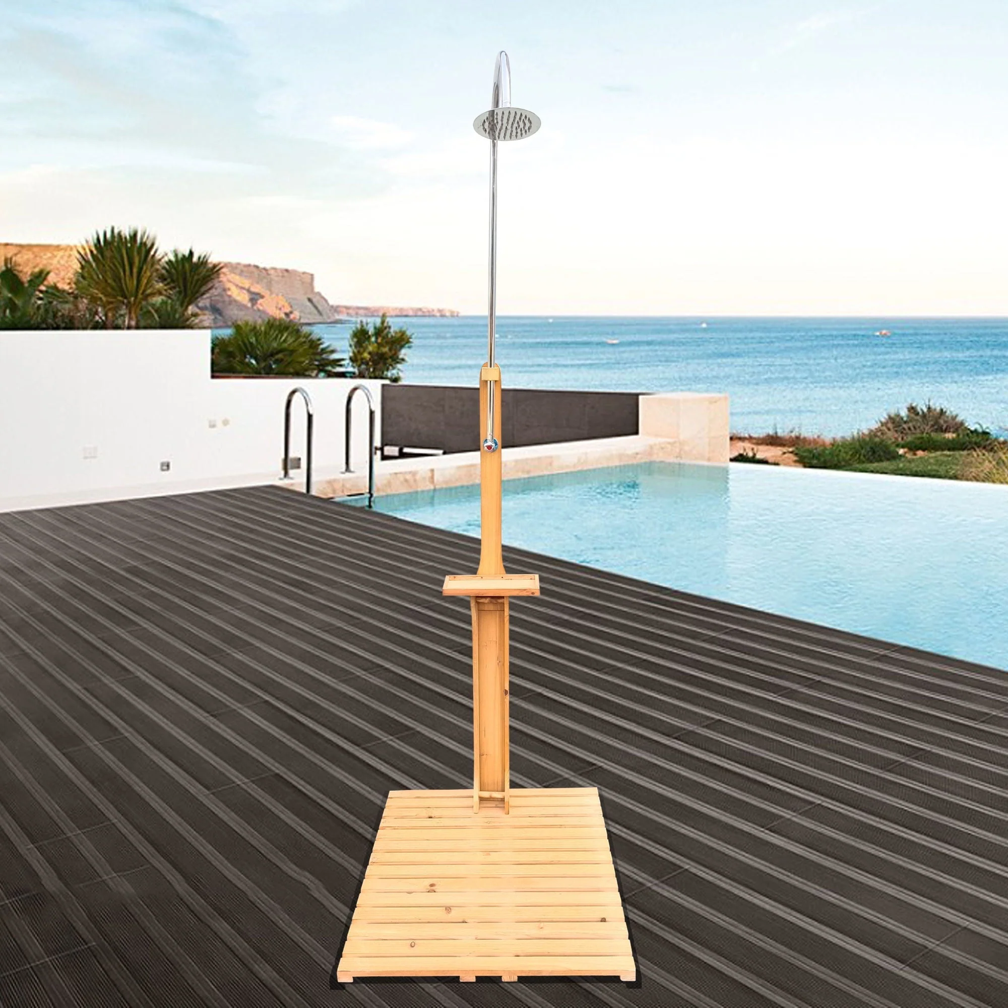 Outdoor Garden Pool Shower With Chassis Board For Patio - Image 3