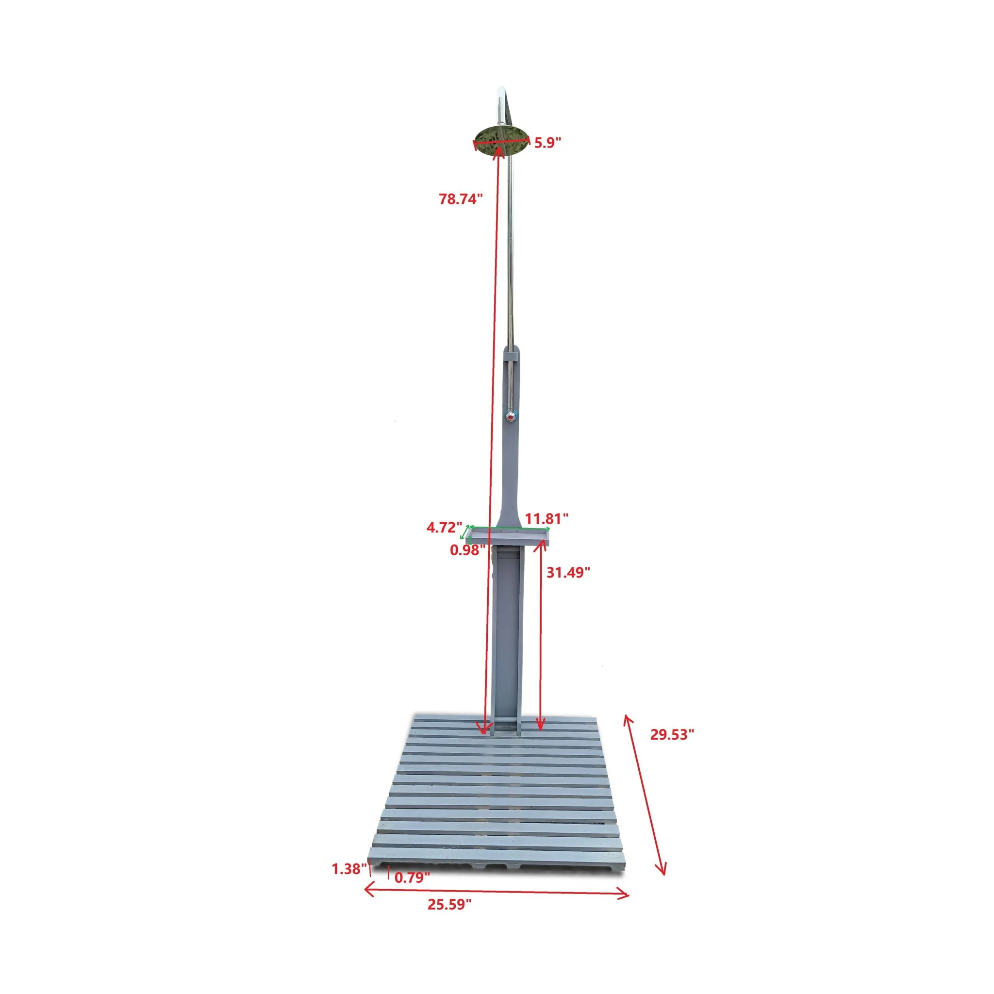 Outdoor Garden Pool Shower With Chassis Board For Patio - Image 5