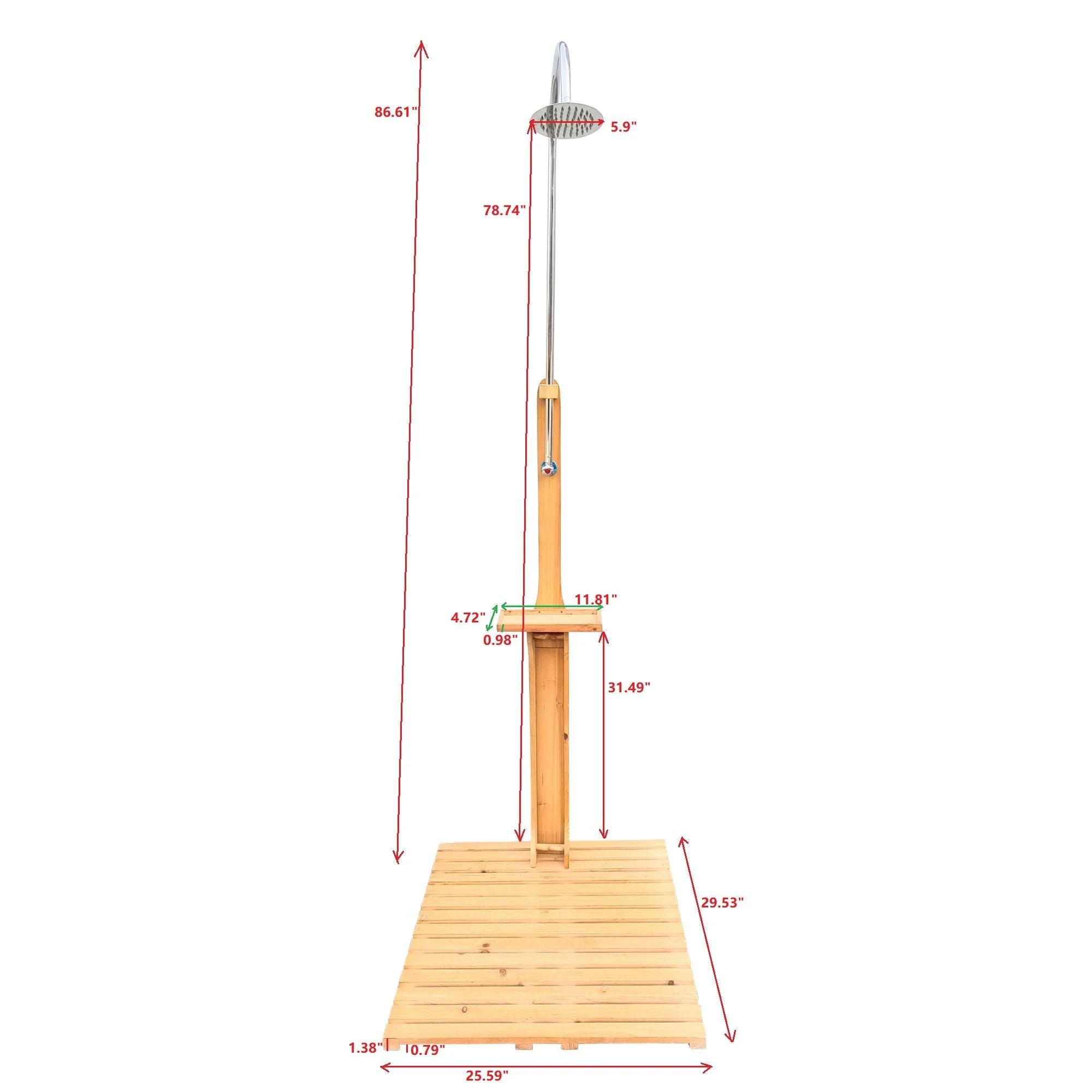 Outdoor Garden Pool Shower With Chassis Board For Patio - Image 8