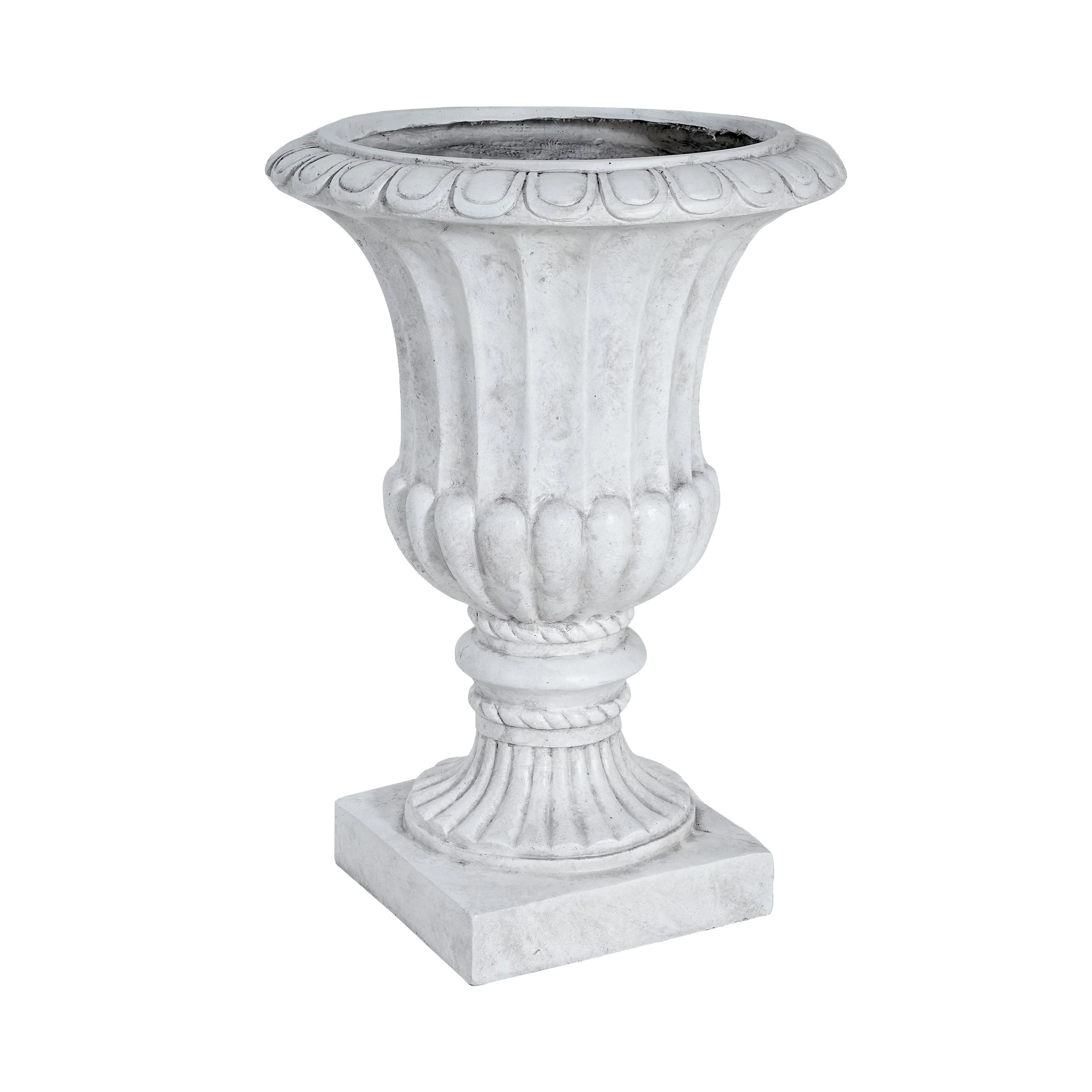 Outdoor Garden Urn Planter, Antique White - Image 8