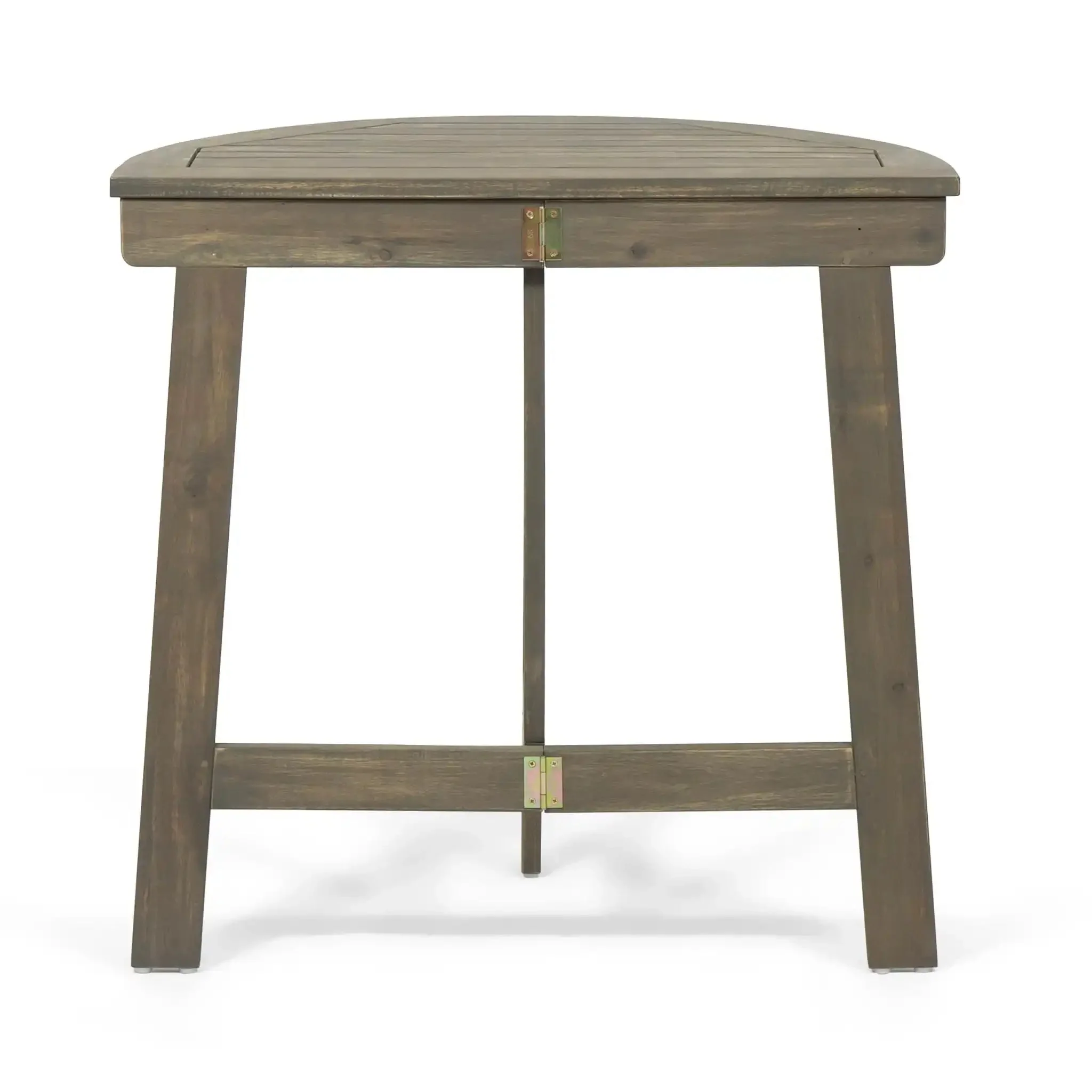 Outdoor Half Round Folding Acacia Wood Bistro Table - Image 2