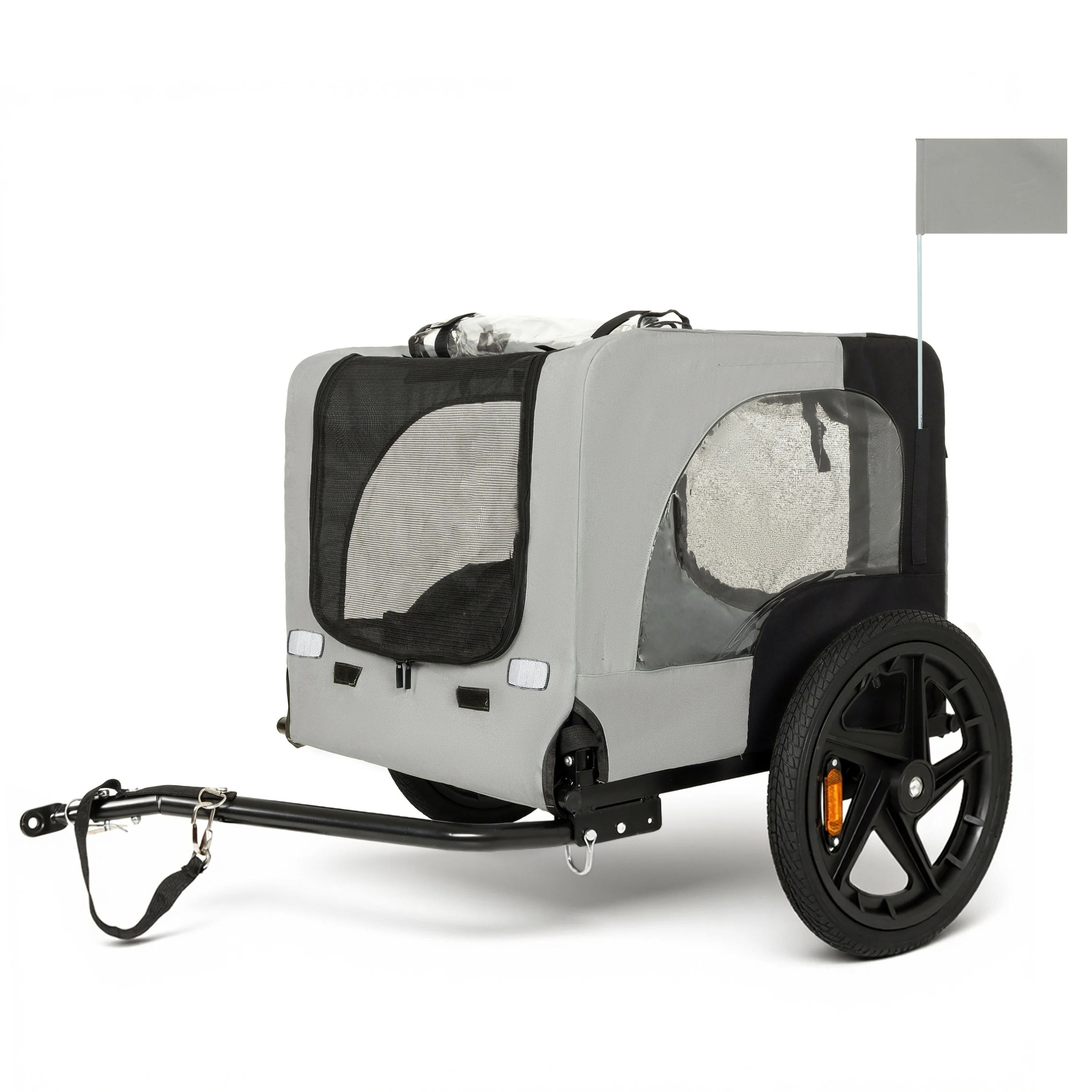 Outdoor Heavy Duty Collapsible Pet Bike Trailer with 16-Inch All-Terrain Wheels - Image 11