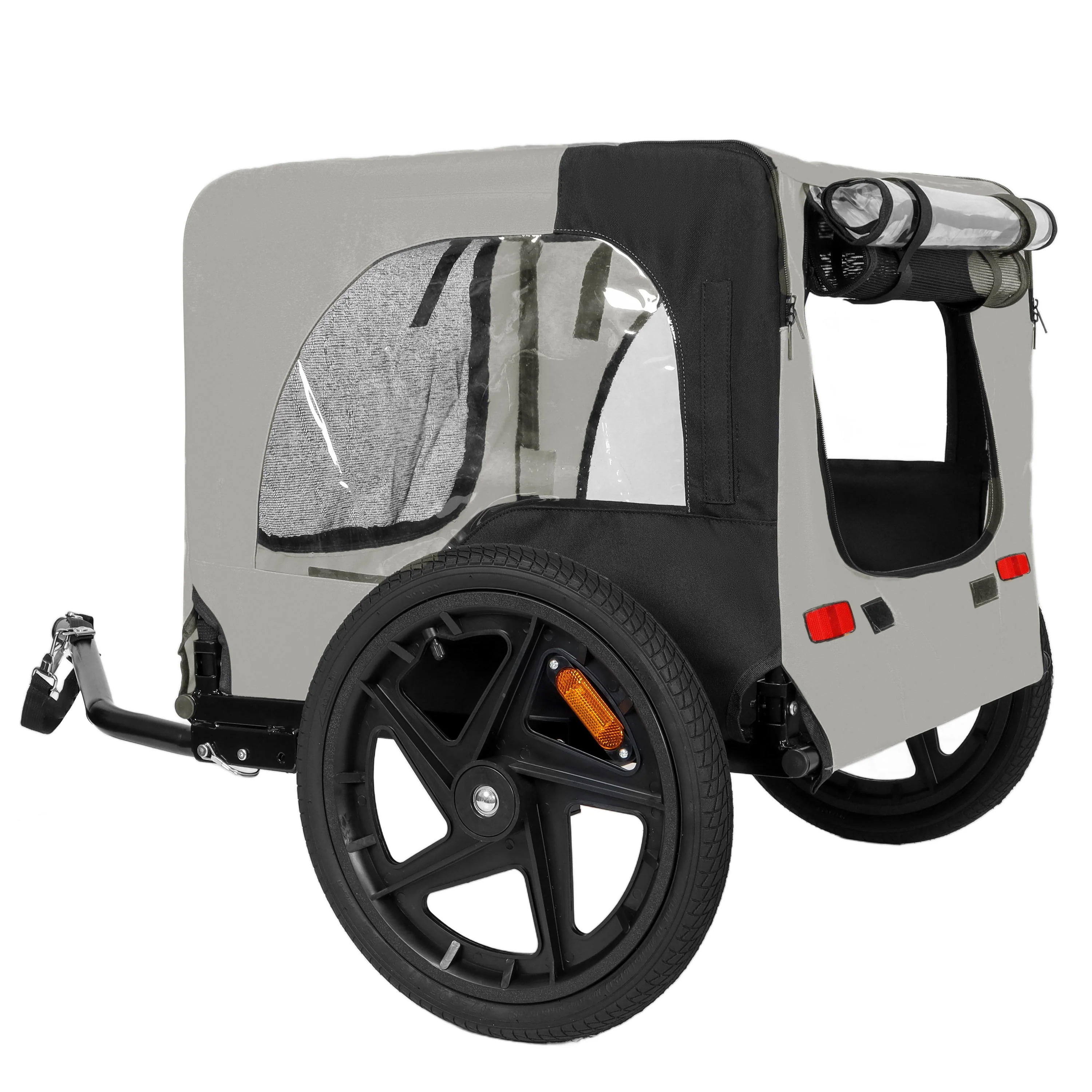 Outdoor Heavy Duty Collapsible Pet Bike Trailer with 16-Inch All-Terrain Wheels - Image 12