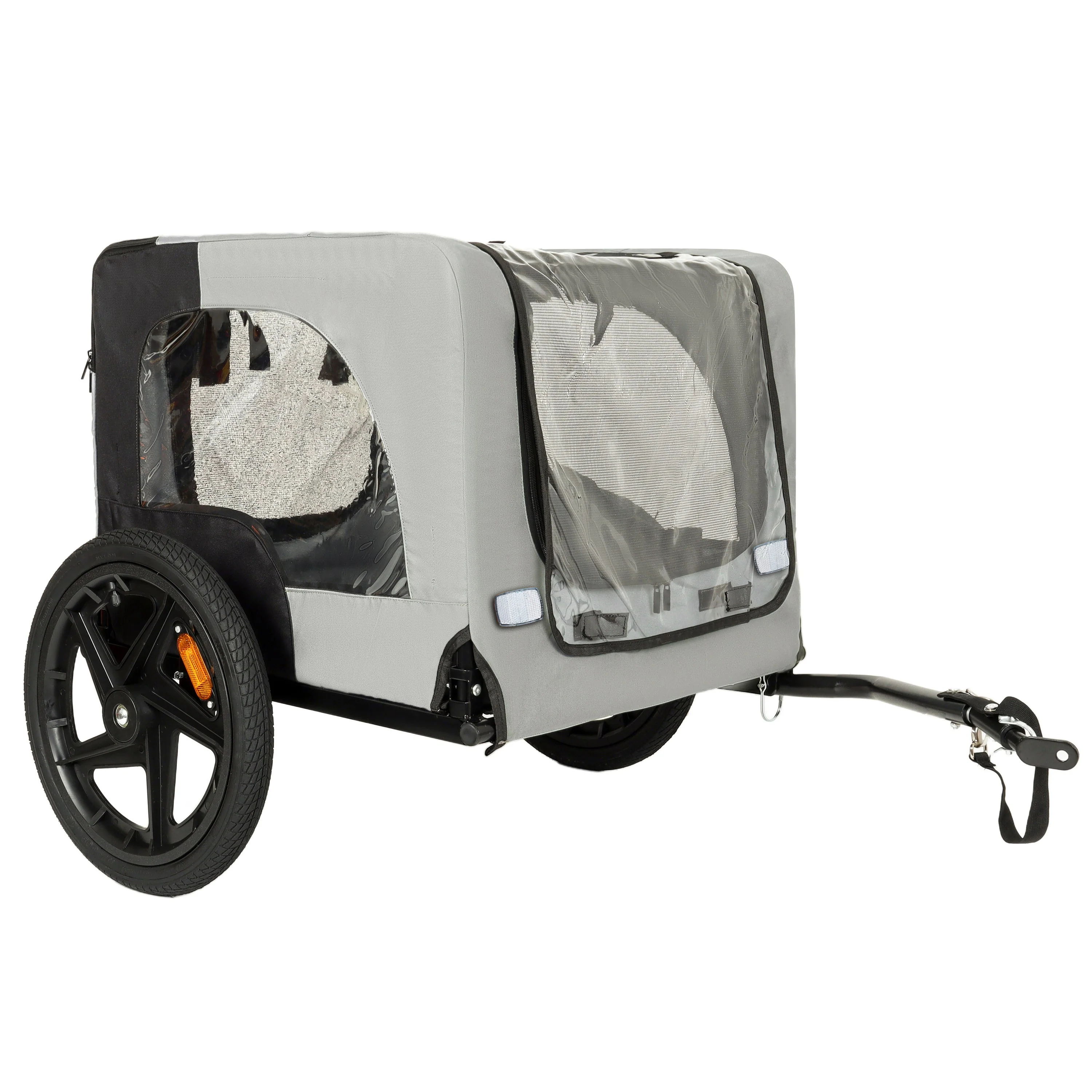 Outdoor Heavy Duty Collapsible Pet Bike Trailer with 16-Inch All-Terrain Wheels - Image 13