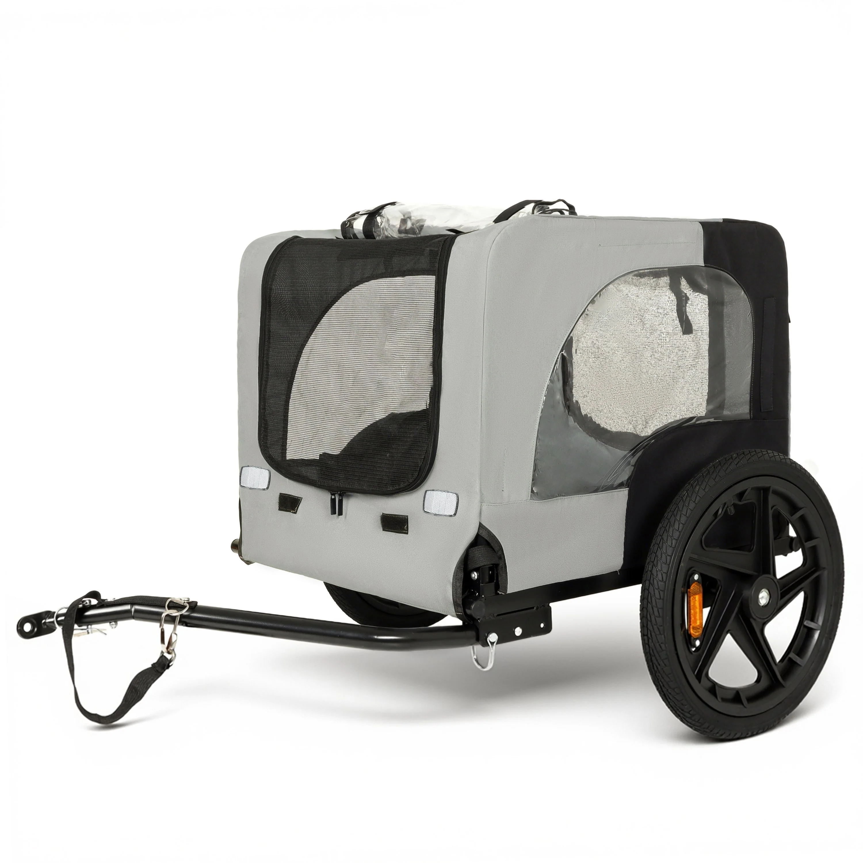 Outdoor Heavy Duty Collapsible Pet Bike Trailer with 16-Inch All-Terrain Wheels - Image 6
