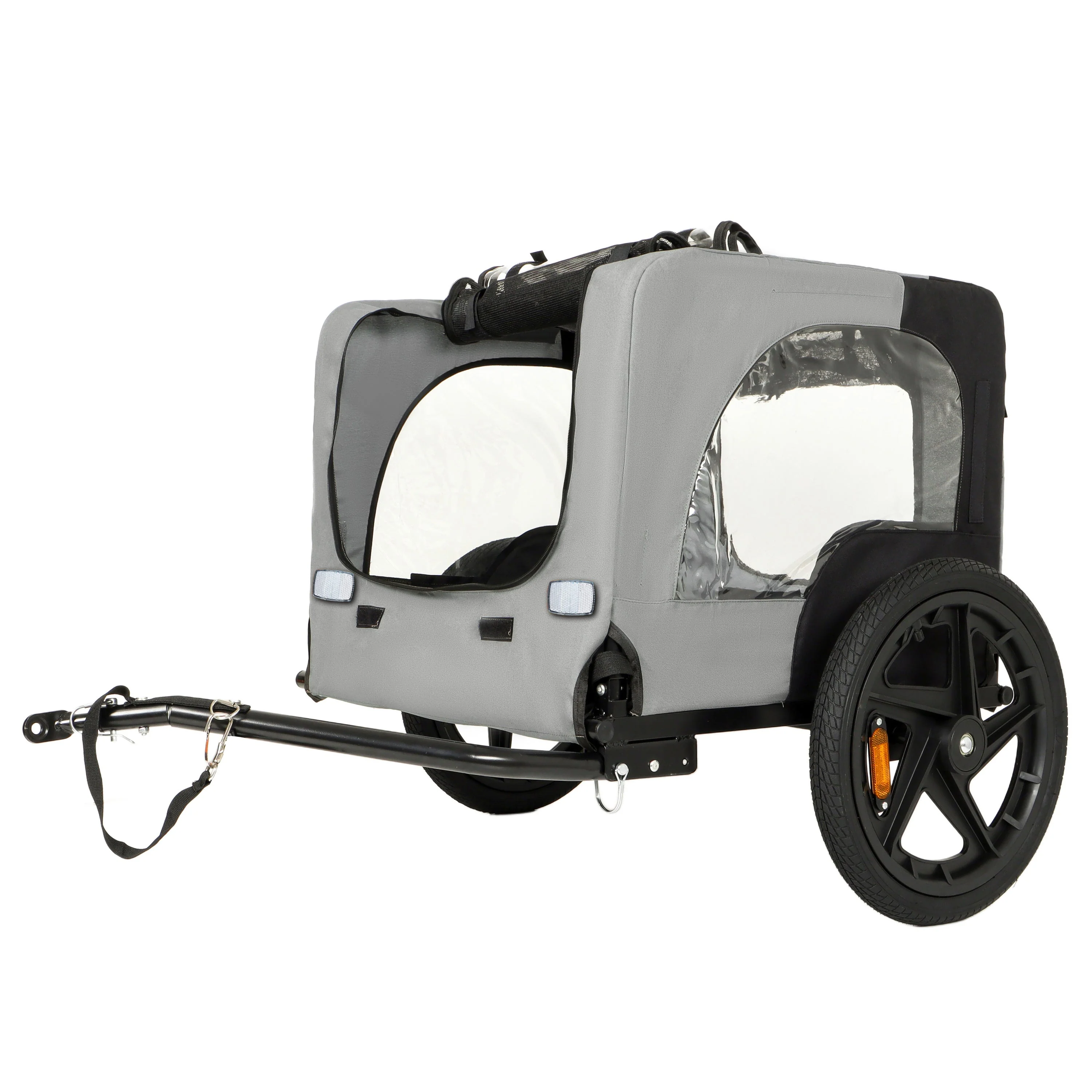 Outdoor Heavy Duty Collapsible Pet Bike Trailer with 16-Inch All-Terrain Wheels - Image 7