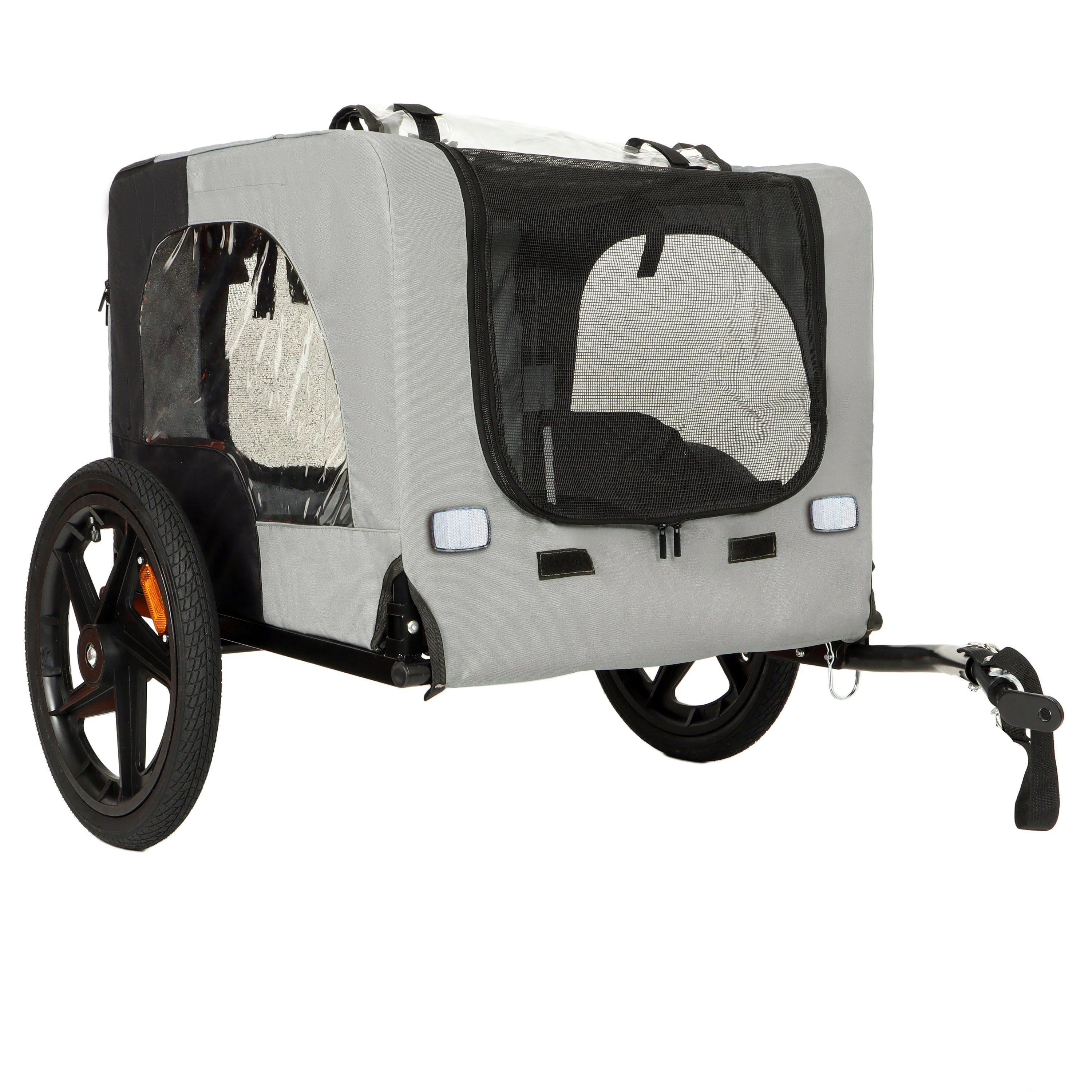 Outdoor Heavy Duty Collapsible Pet Bike Trailer with 16-Inch All-Terrain Wheels - Image 8