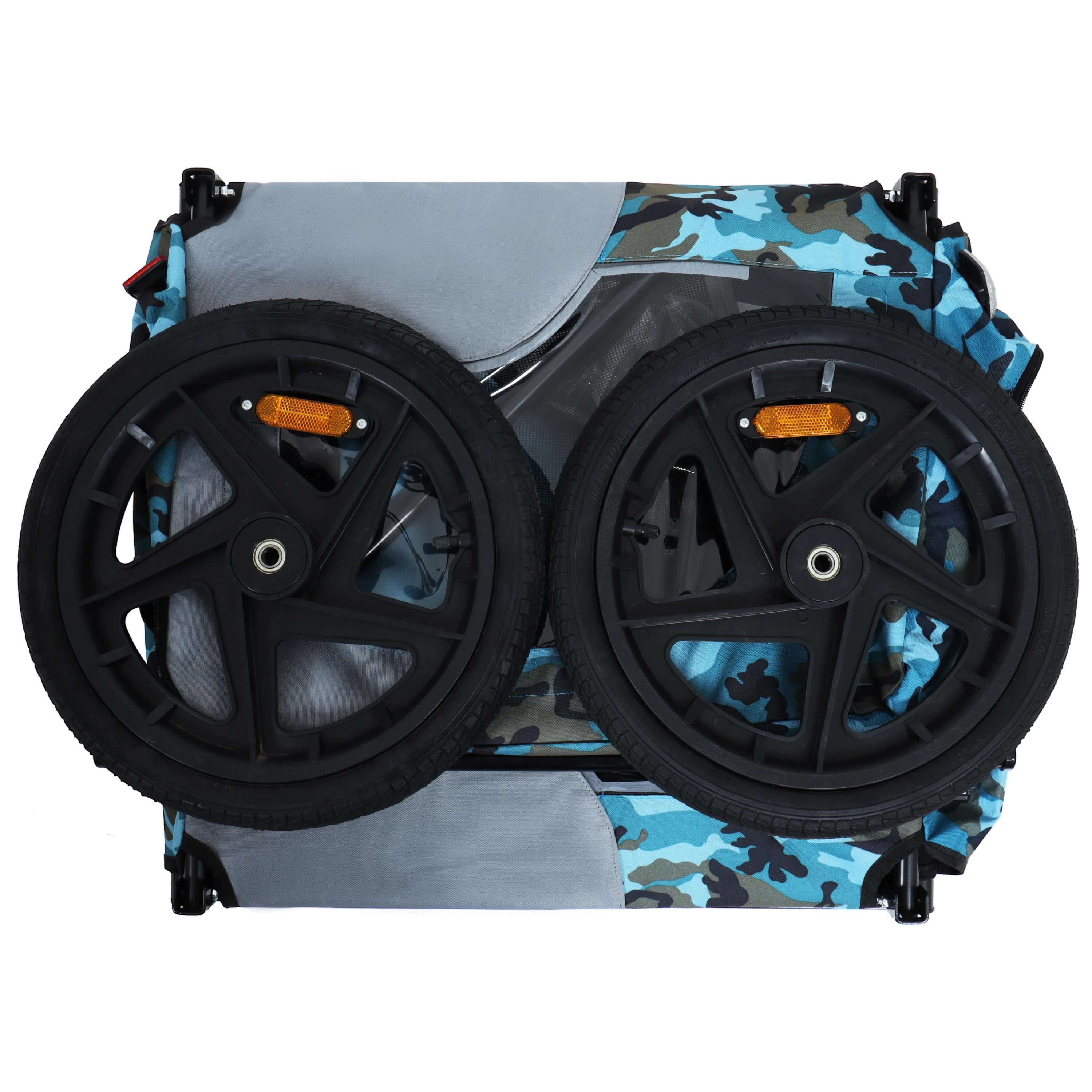 Outdoor Heavy Duty Collapsible Pet Bike Trailer with 16-Inch Wheels - Image 17