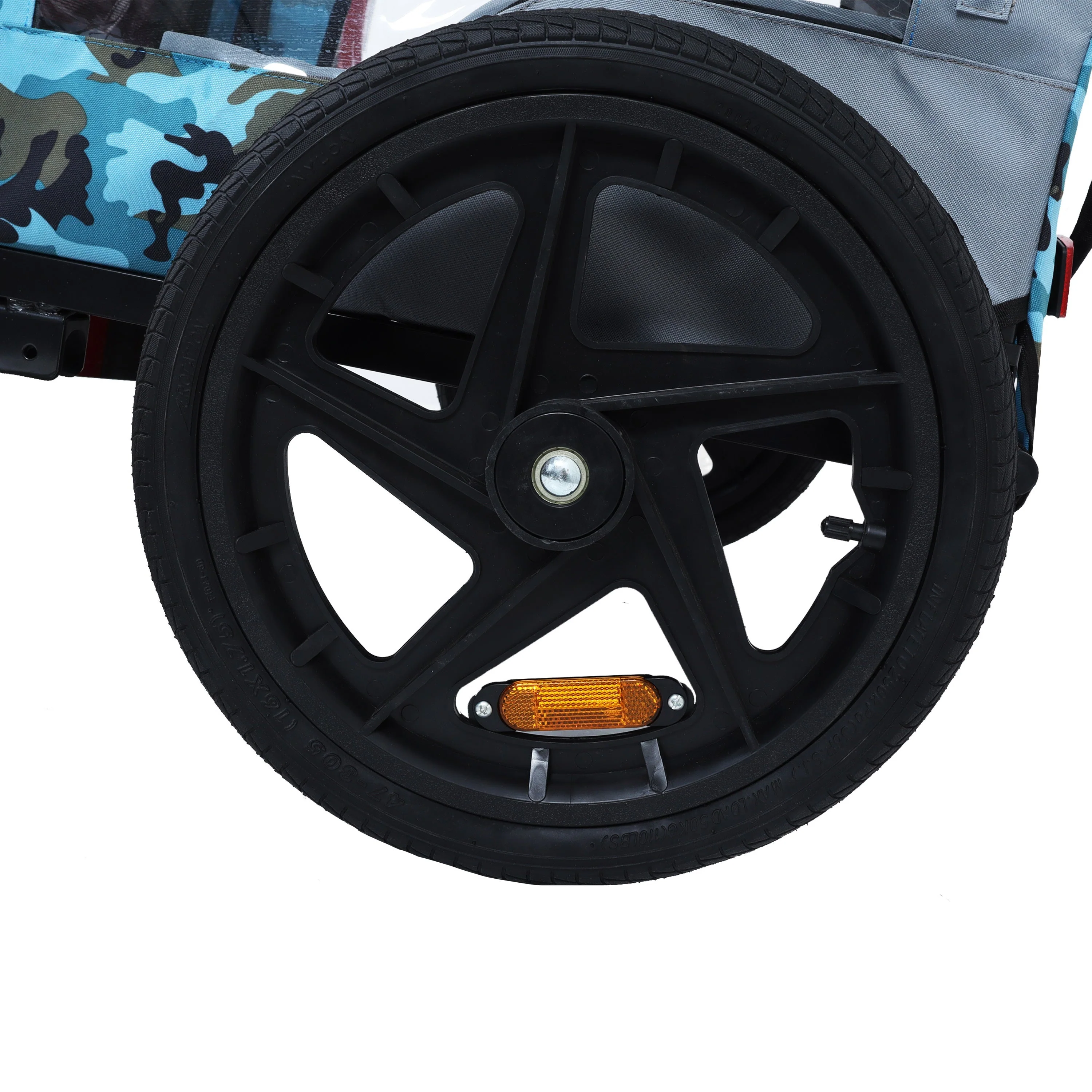 Outdoor Heavy Duty Collapsible Pet Bike Trailer with 16-Inch Wheels - Image 18
