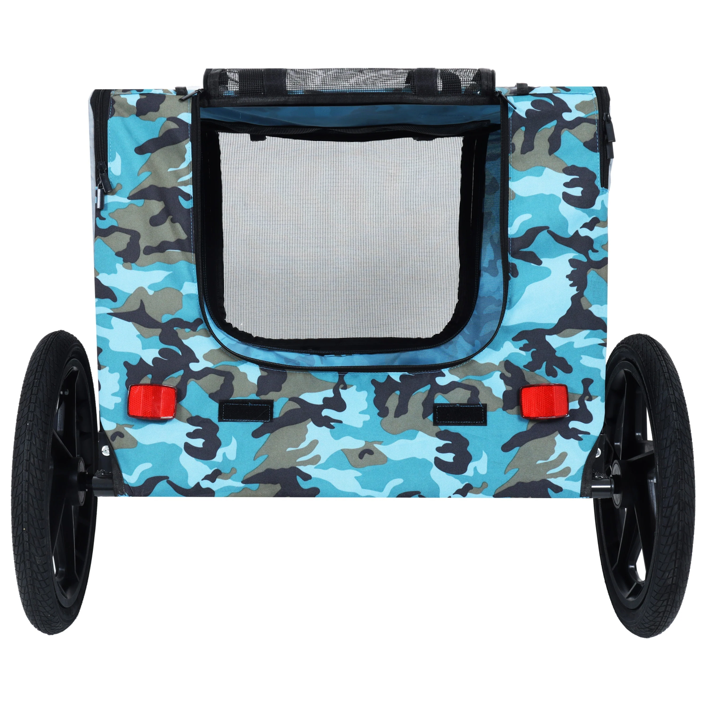Outdoor Heavy Duty Collapsible Pet Bike Trailer with 16-Inch Wheels - Image 4