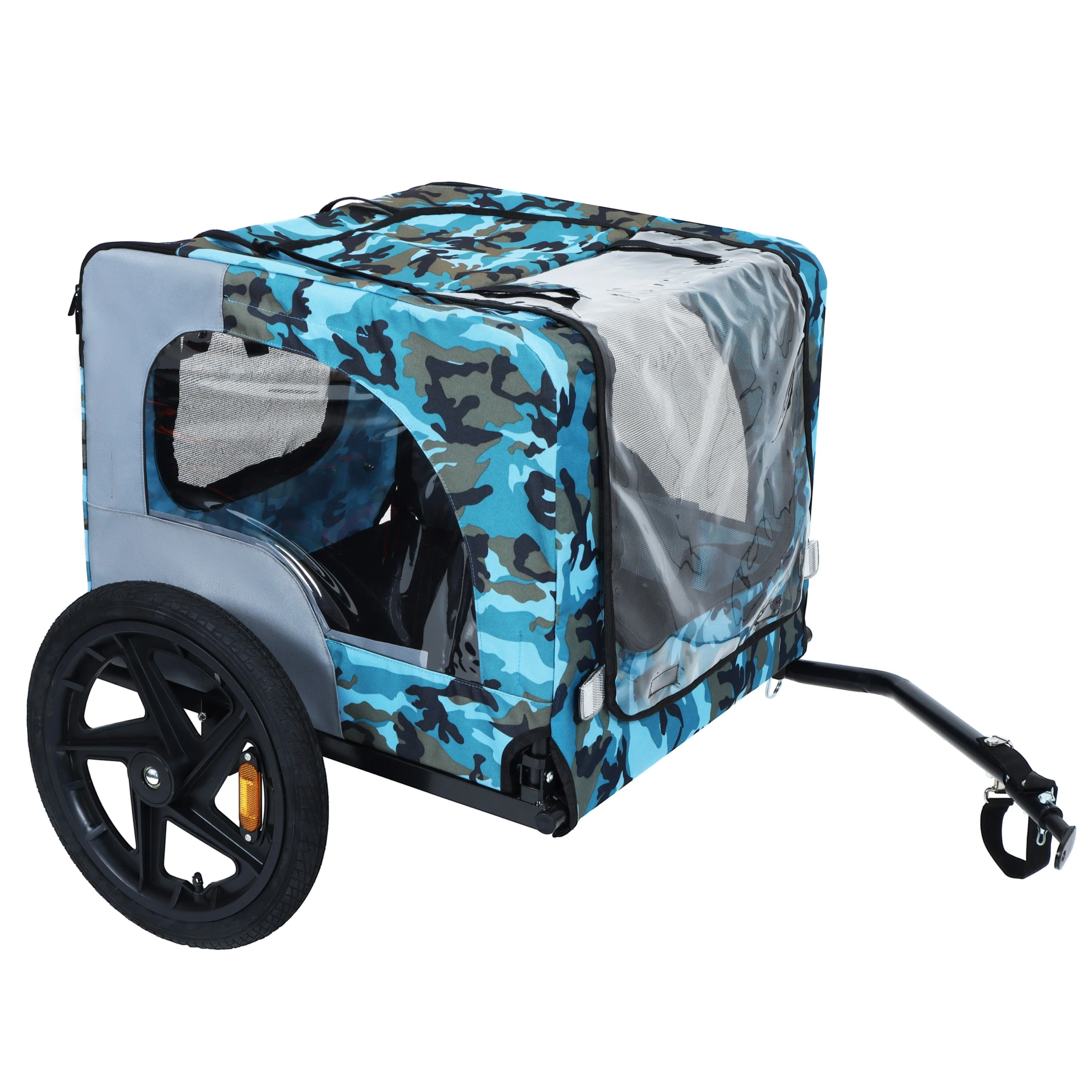 Outdoor Heavy Duty Collapsible Pet Bike Trailer with 16-Inch Wheels - Image 5