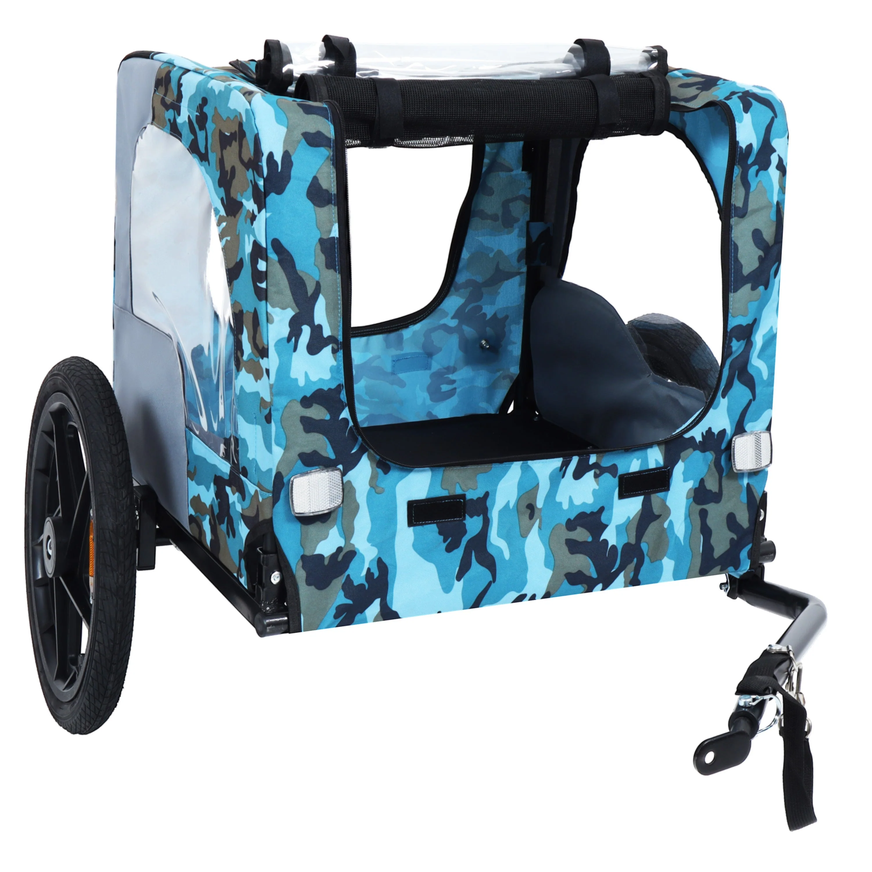 Outdoor Heavy Duty Collapsible Pet Bike Trailer with 16-Inch Wheels - Image 7