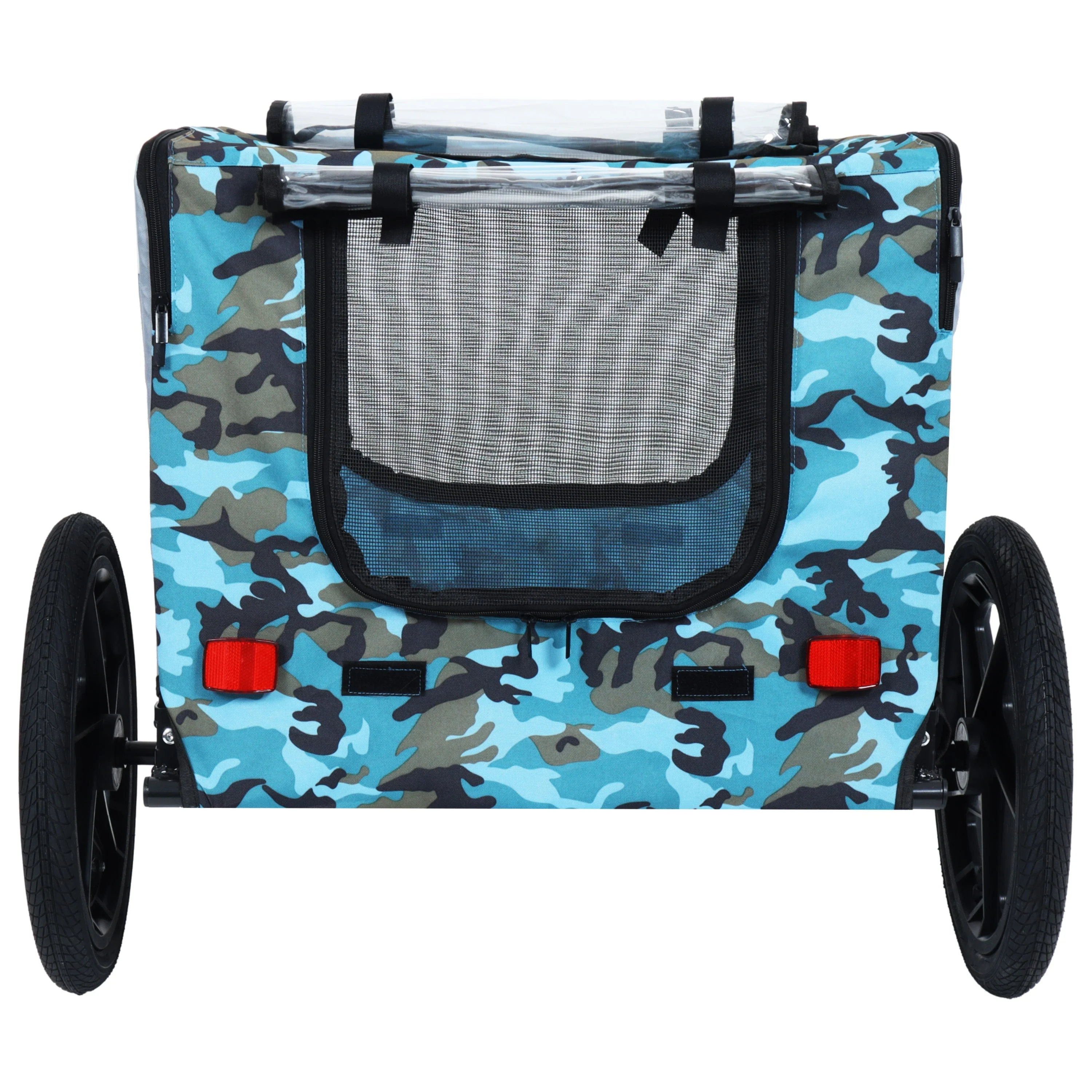 Outdoor Heavy Duty Collapsible Pet Bike Trailer with 16-Inch Wheels - Image 8