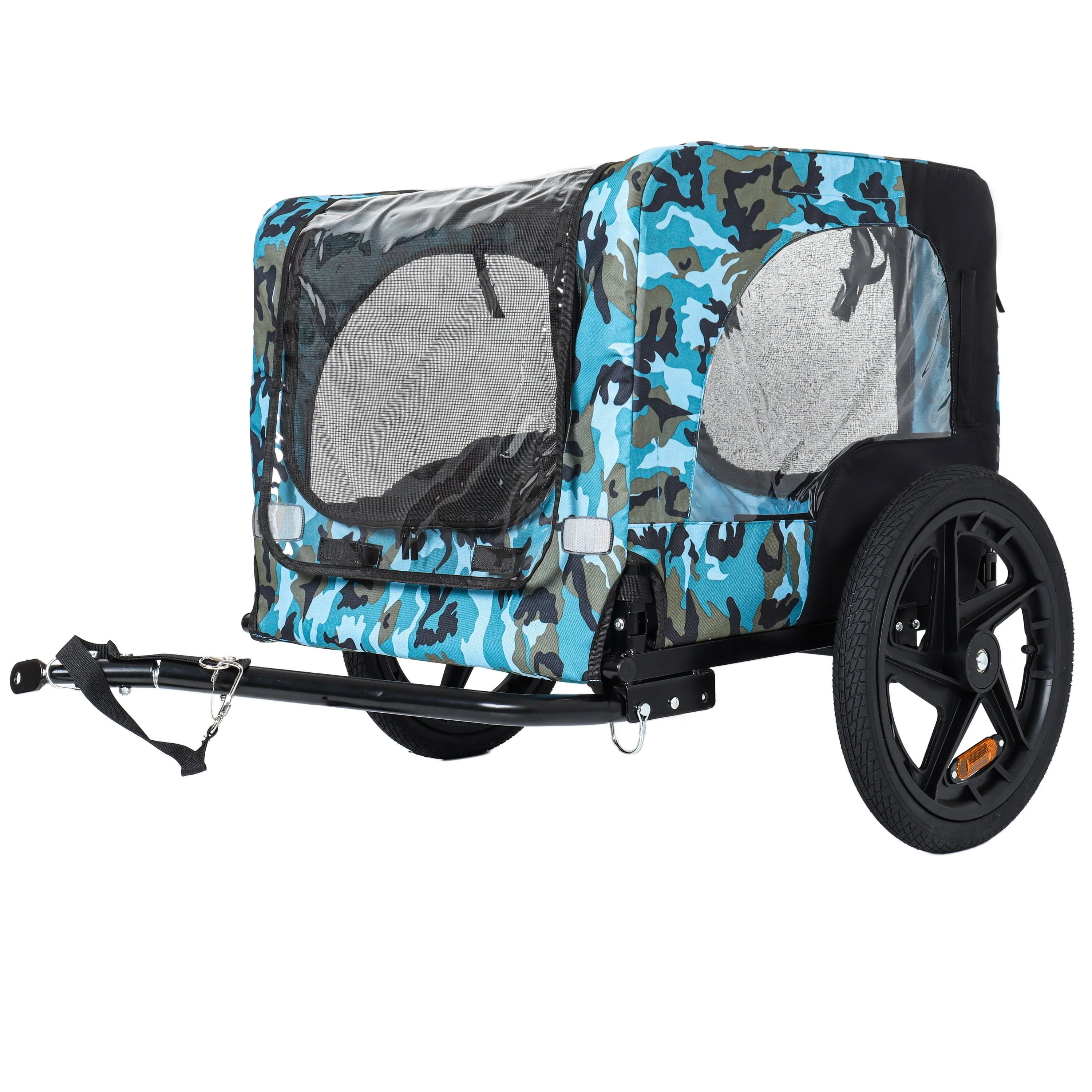 Outdoor Heavy Duty Collapsible Pet Bike Trailer with 16-Inch Wheels - Image 10