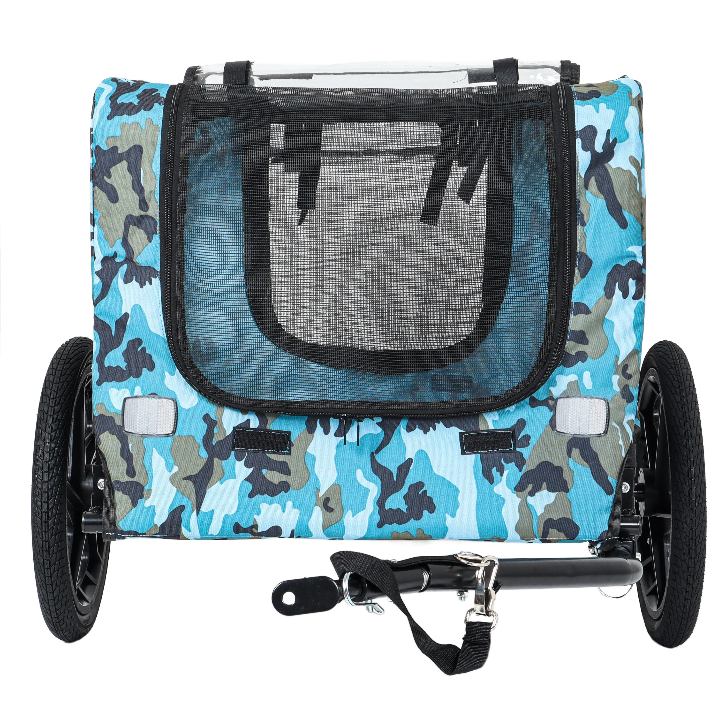 Outdoor Heavy Duty Collapsible Pet Bike Trailer with 16-Inch Wheels - Image 12