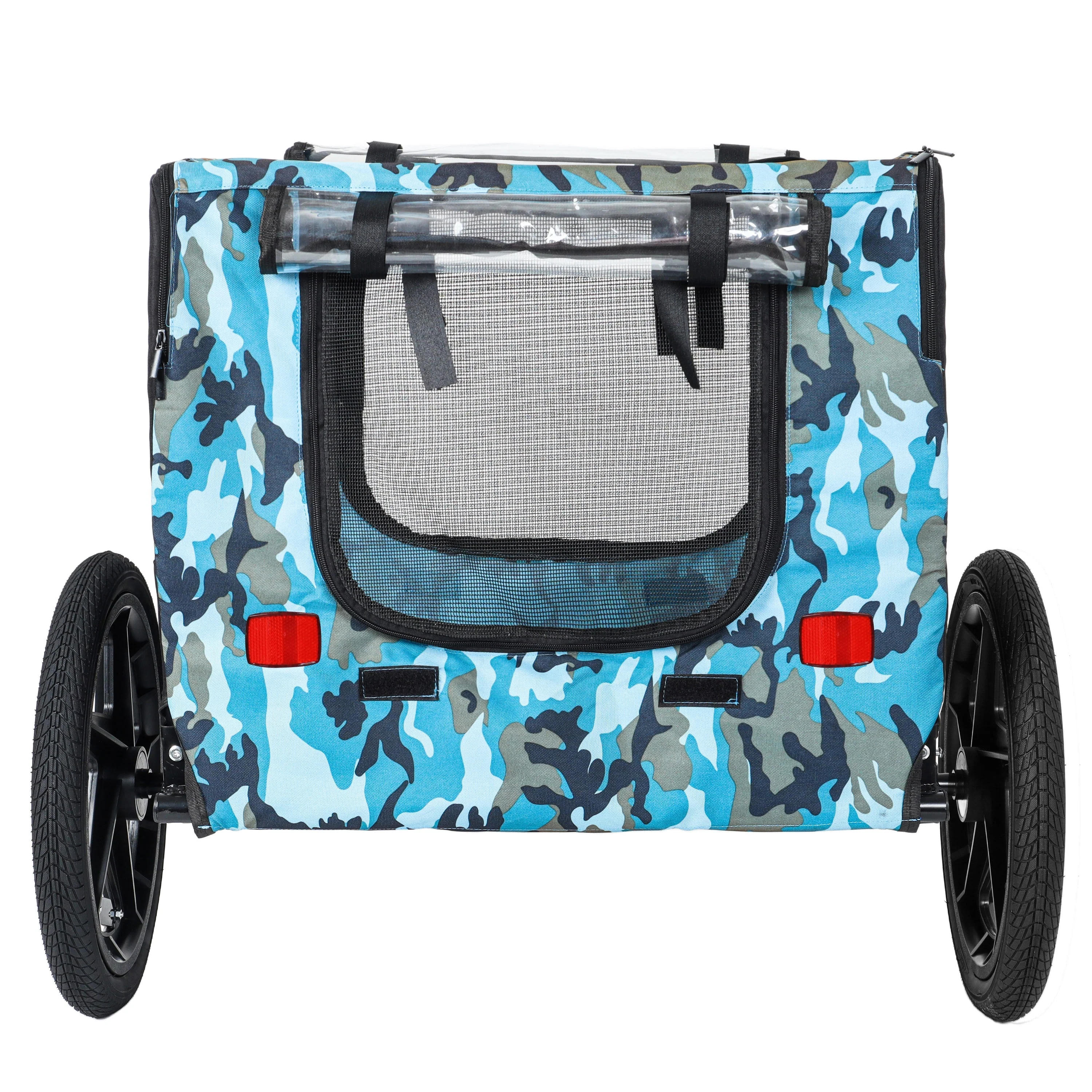 Outdoor Heavy Duty Collapsible Pet Bike Trailer with 16-Inch Wheels - Image 13