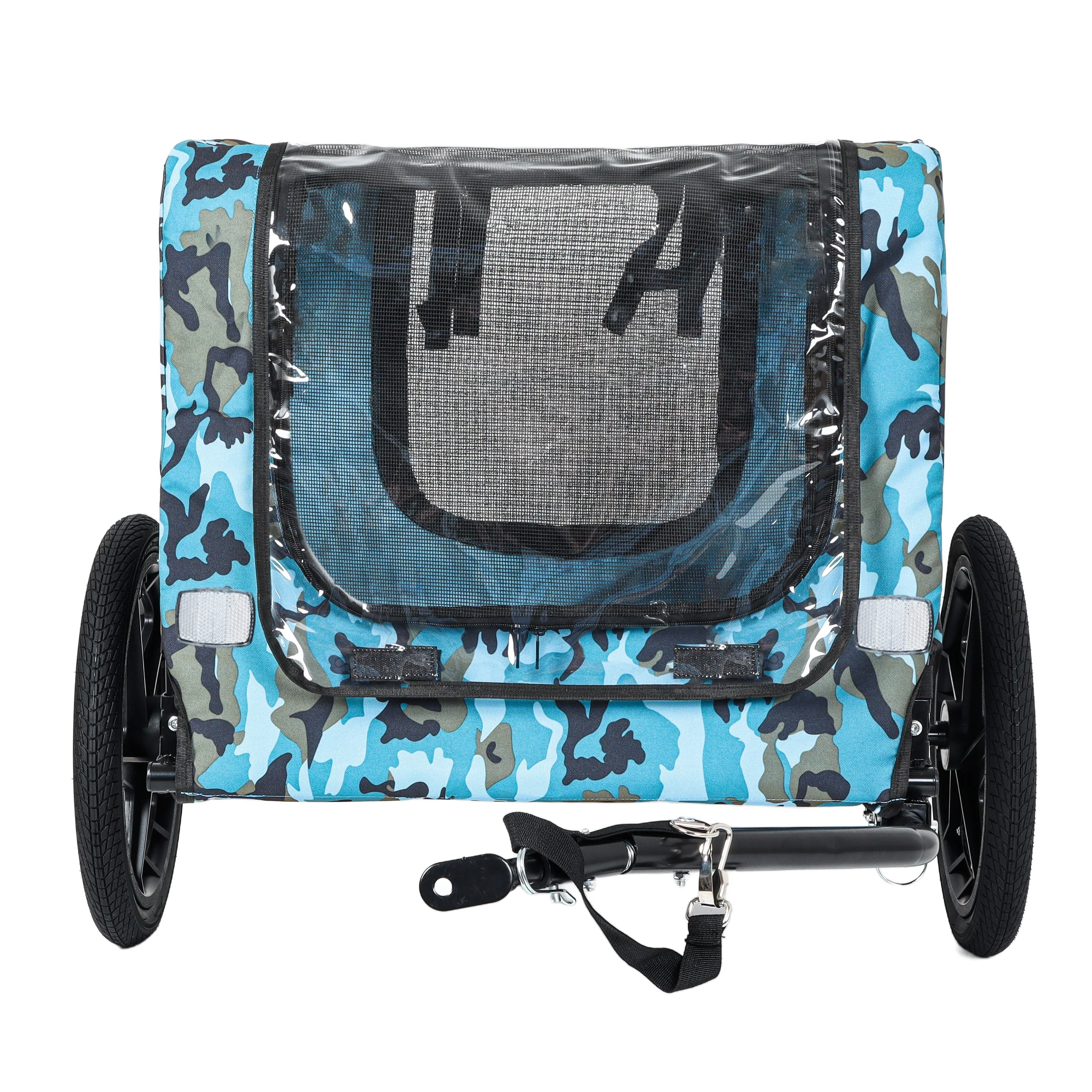 Outdoor Heavy Duty Collapsible Pet Bike Trailer with 16-Inch Wheels - Image 14