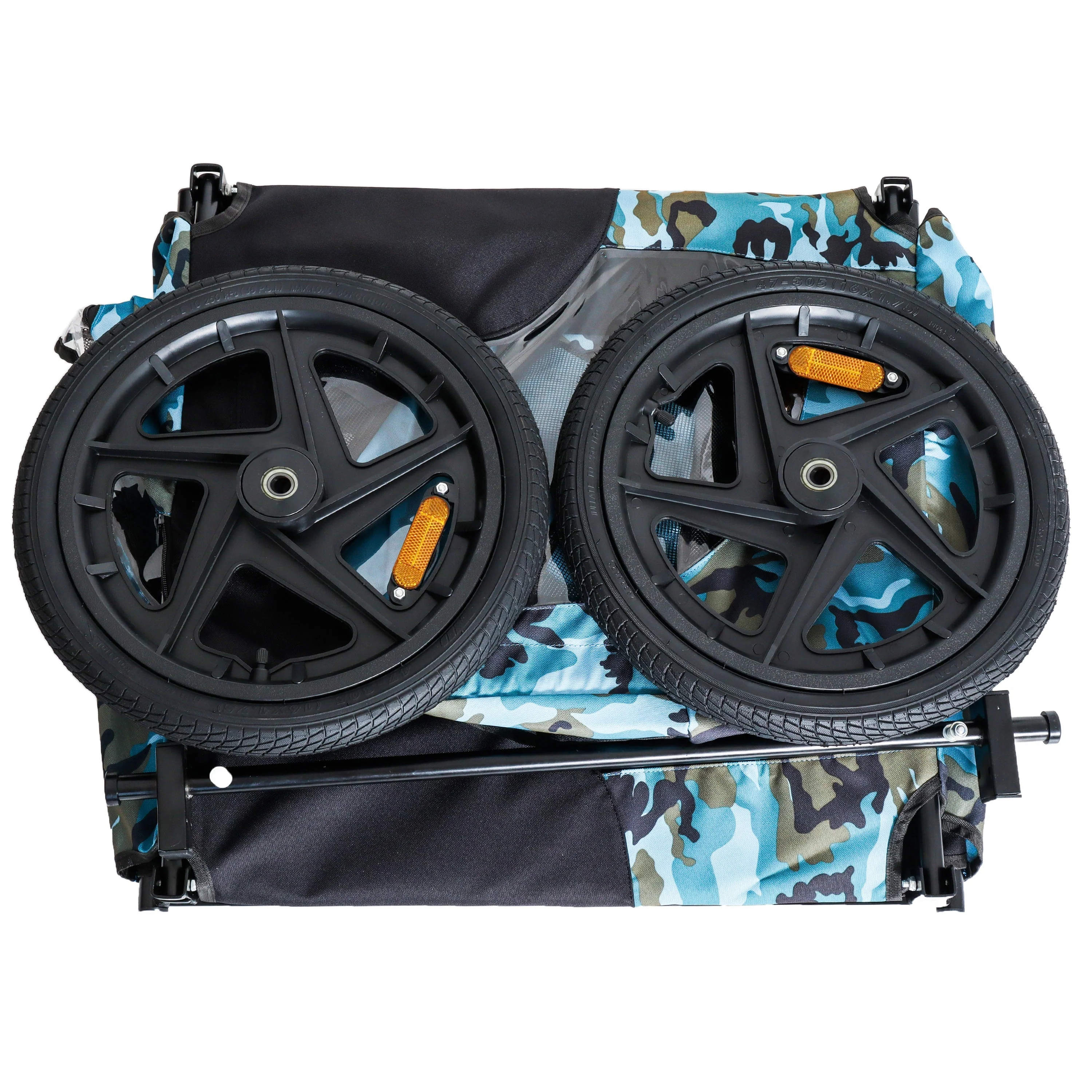 Outdoor Heavy Duty Collapsible Pet Bike Trailer with 16-Inch Wheels - Image 19