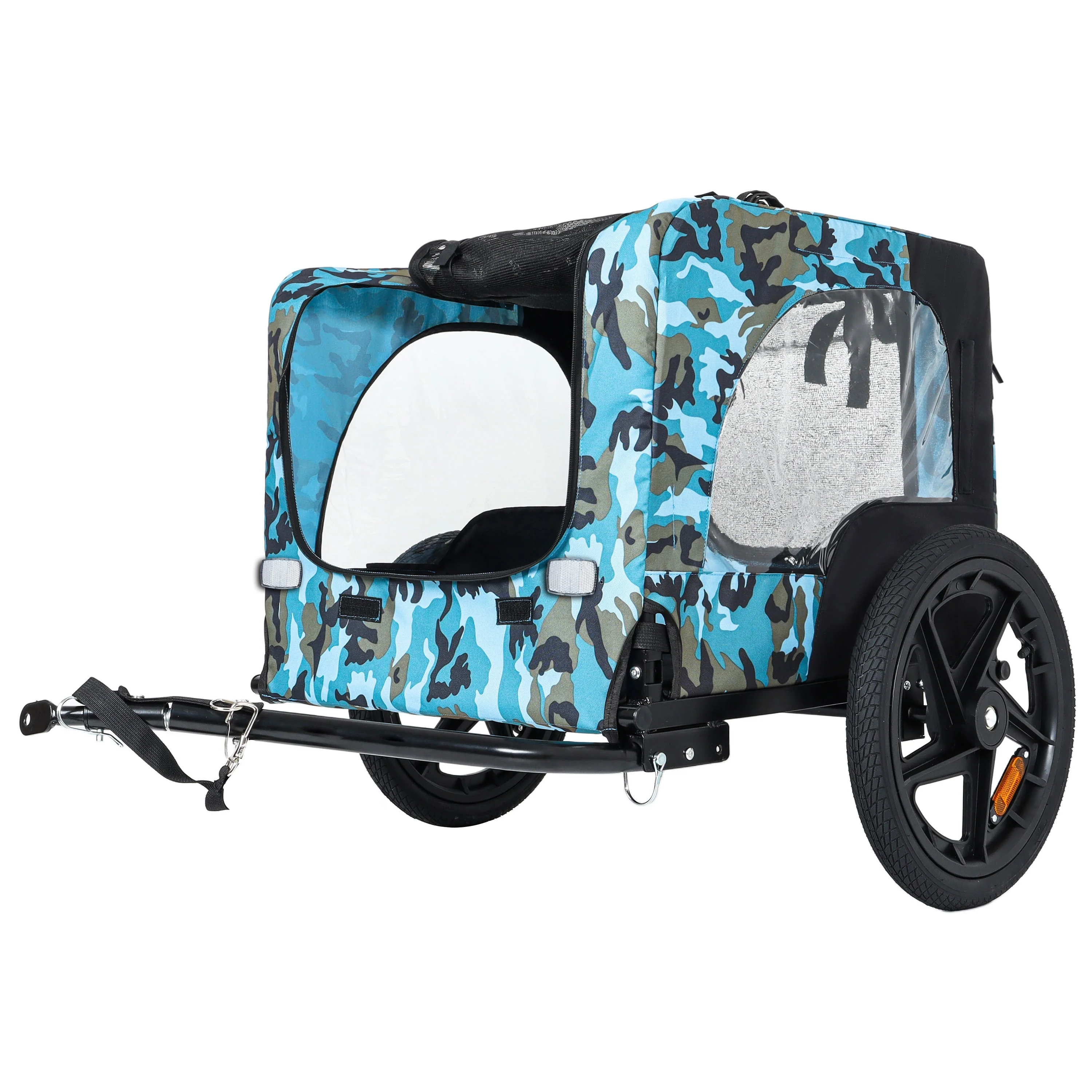Outdoor Heavy Duty Collapsible Pet Bike Trailer with 16-Inch Wheels - Image 6