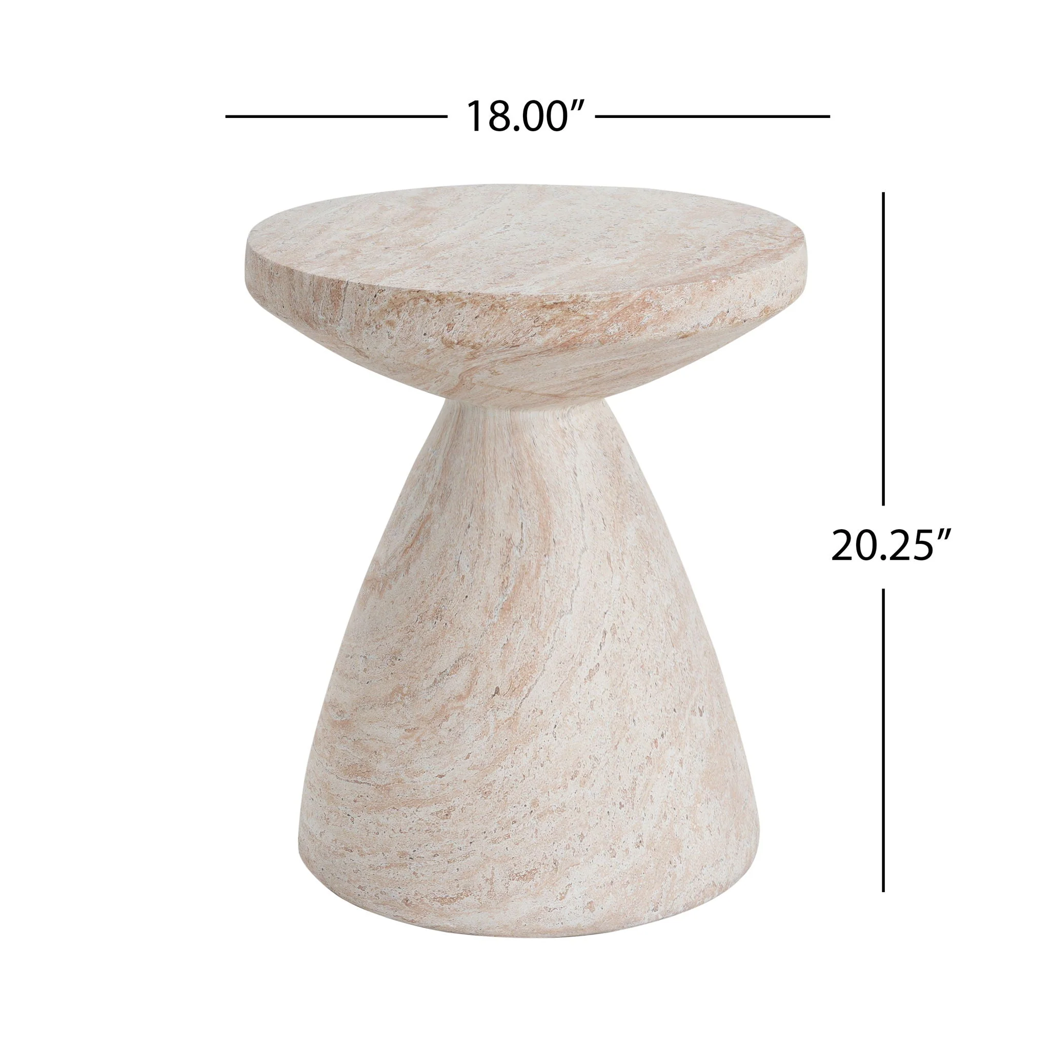 Outdoor / Indoor Lightweight Concrete Side Table - Image 3