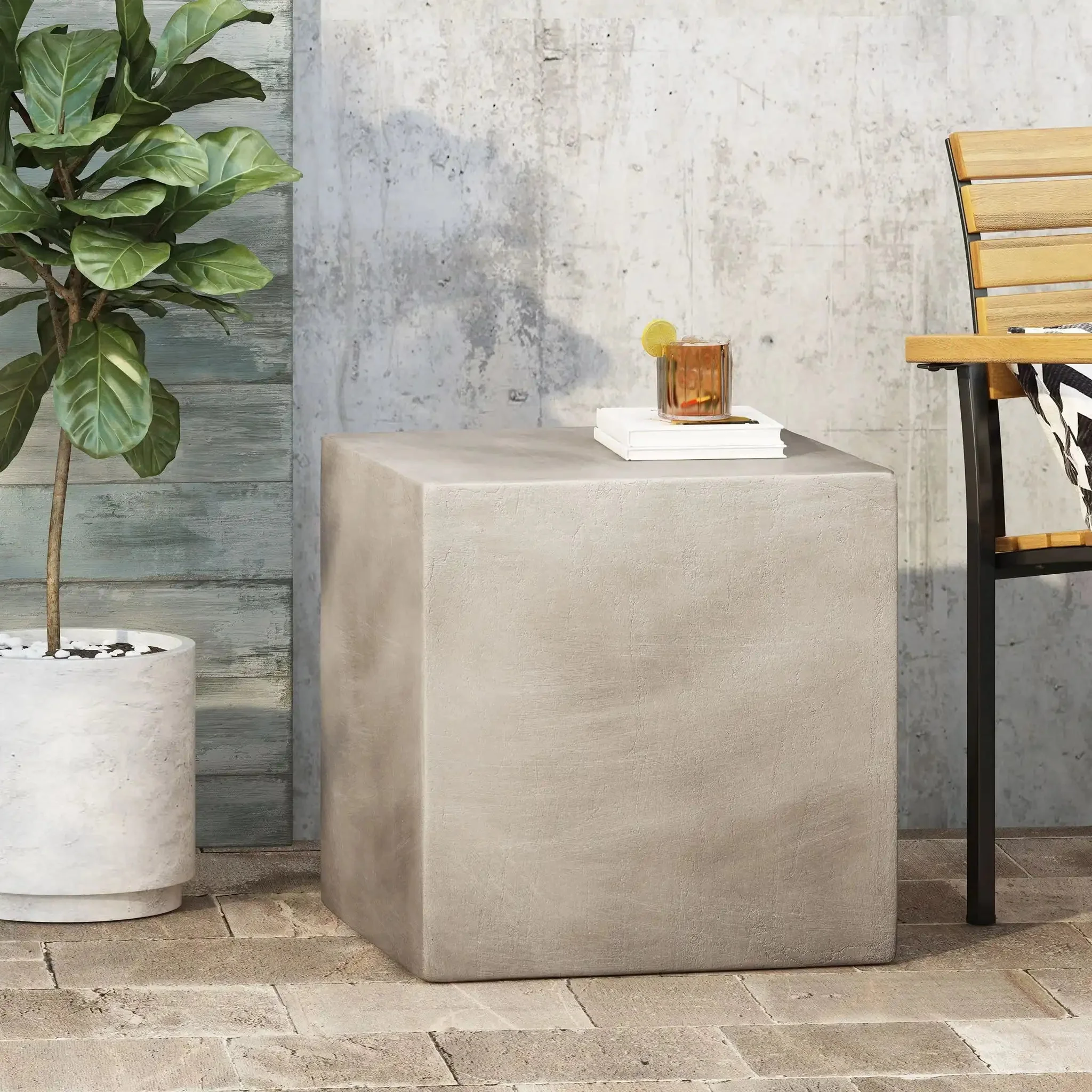 Outdoor / Indoor Square Lightweight Side Table - Image 5