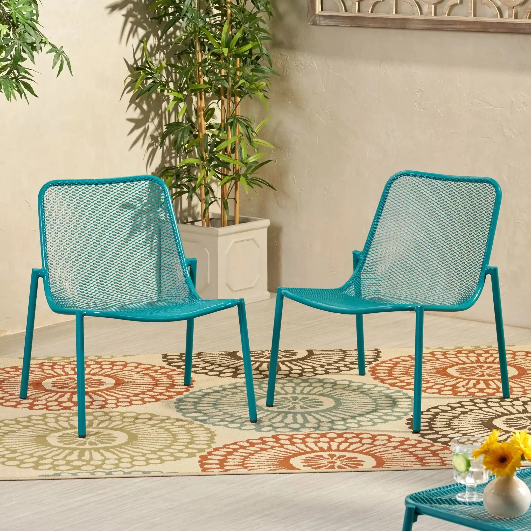 Outdoor Iron Chair With Design - Image 8