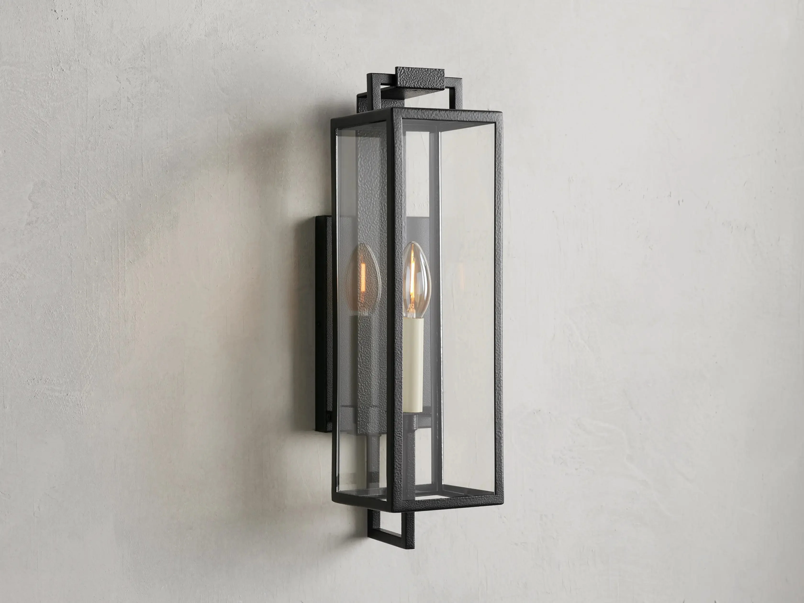 Outdoor Iron Wall Lantern 16.5" E12 Porch Patio Light Fixture - Image 3