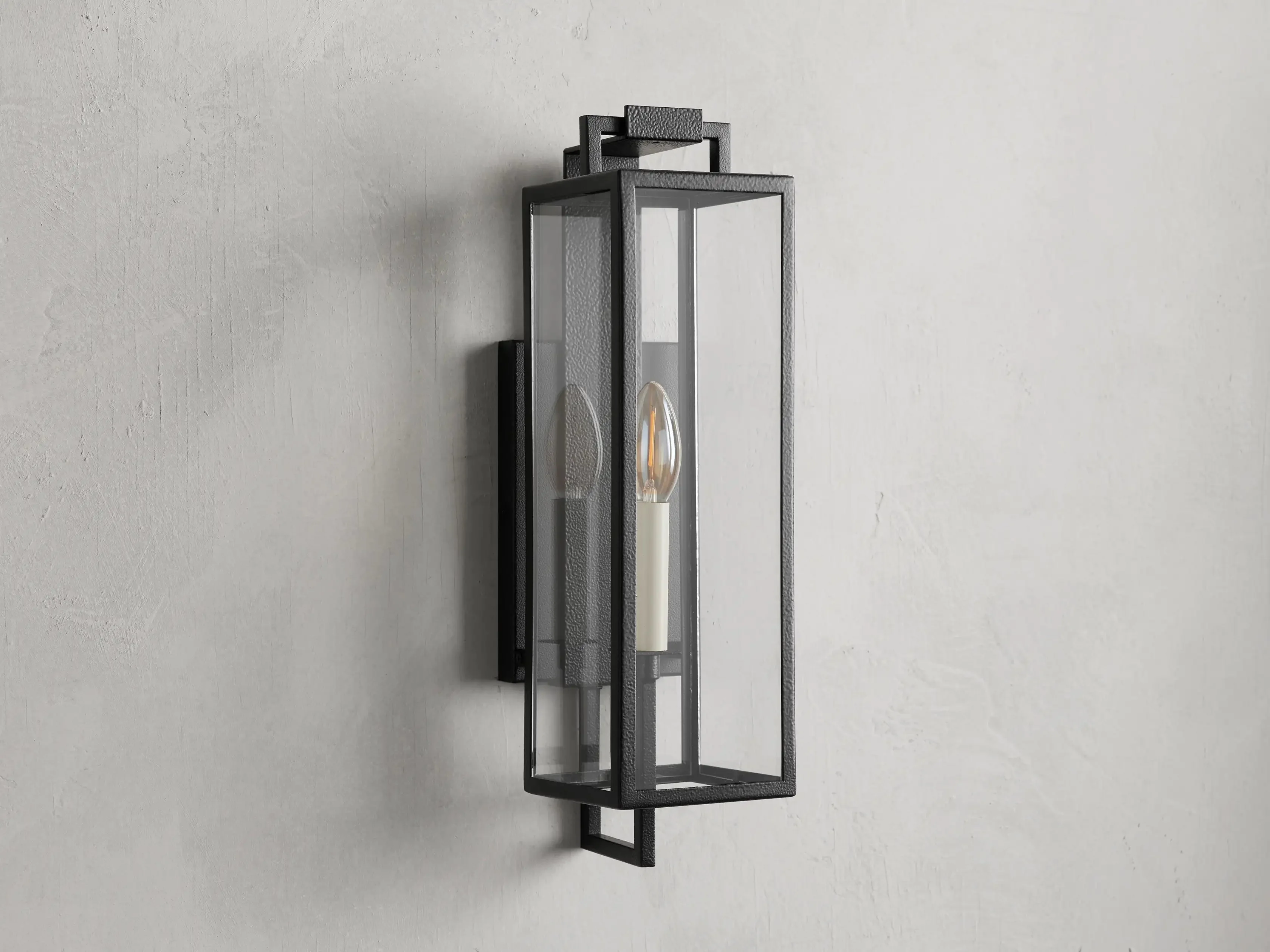 Outdoor Iron Wall Lantern 16.5" E12 Porch Patio Light Fixture - Image 4