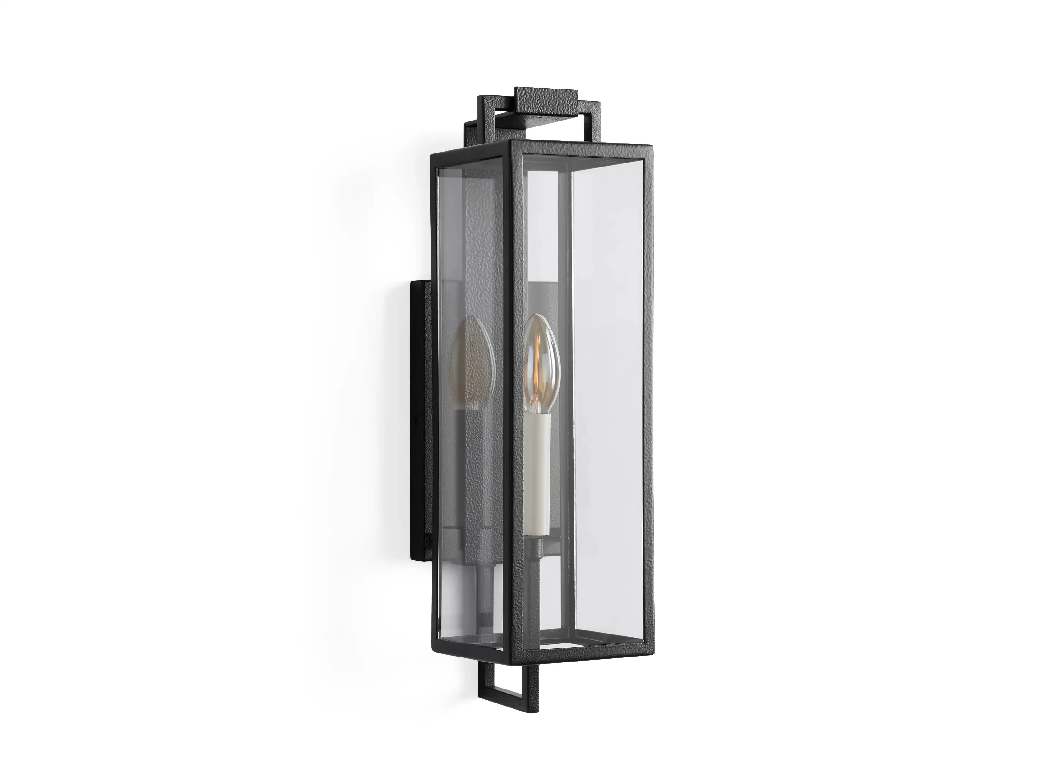 Outdoor Iron Wall Lantern 16.5" E12 Porch Patio Light Fixture - Image 5