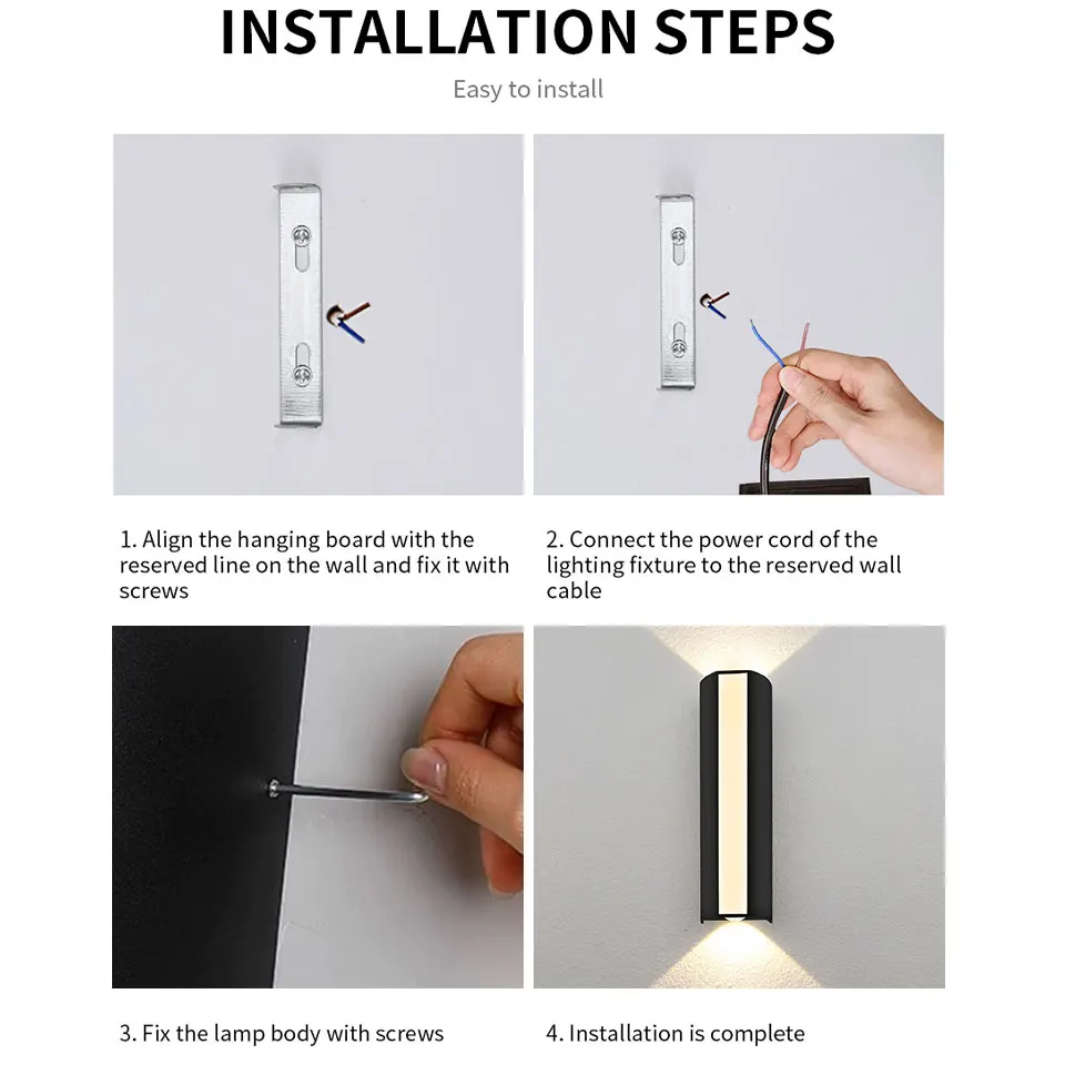 Outdoor LED Wall Light – 10W IP66 Waterproof Lamp for Home Exterior & Garden Decor - Image 6