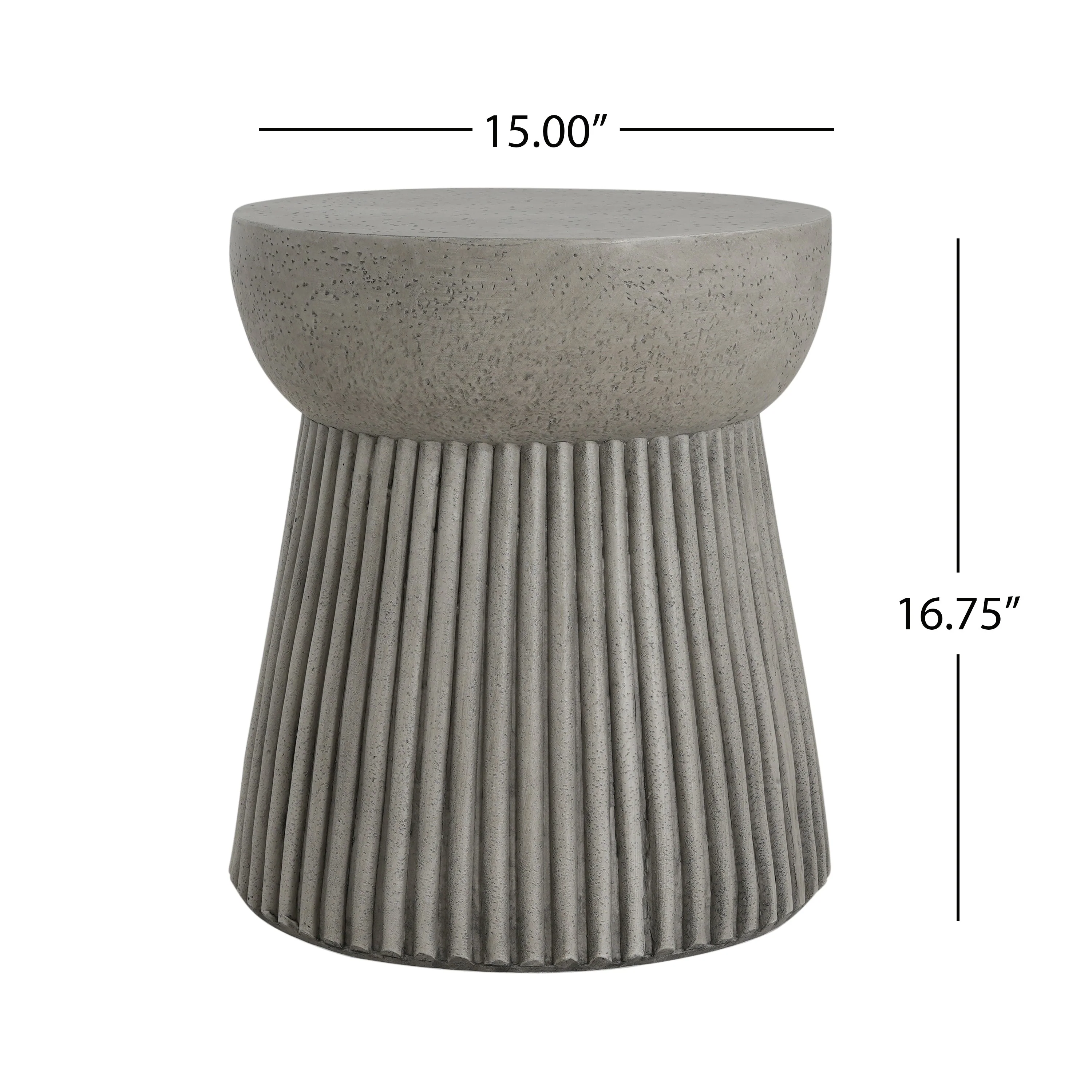 Outdoor Lightweight Concrete Side Table - Image 3
